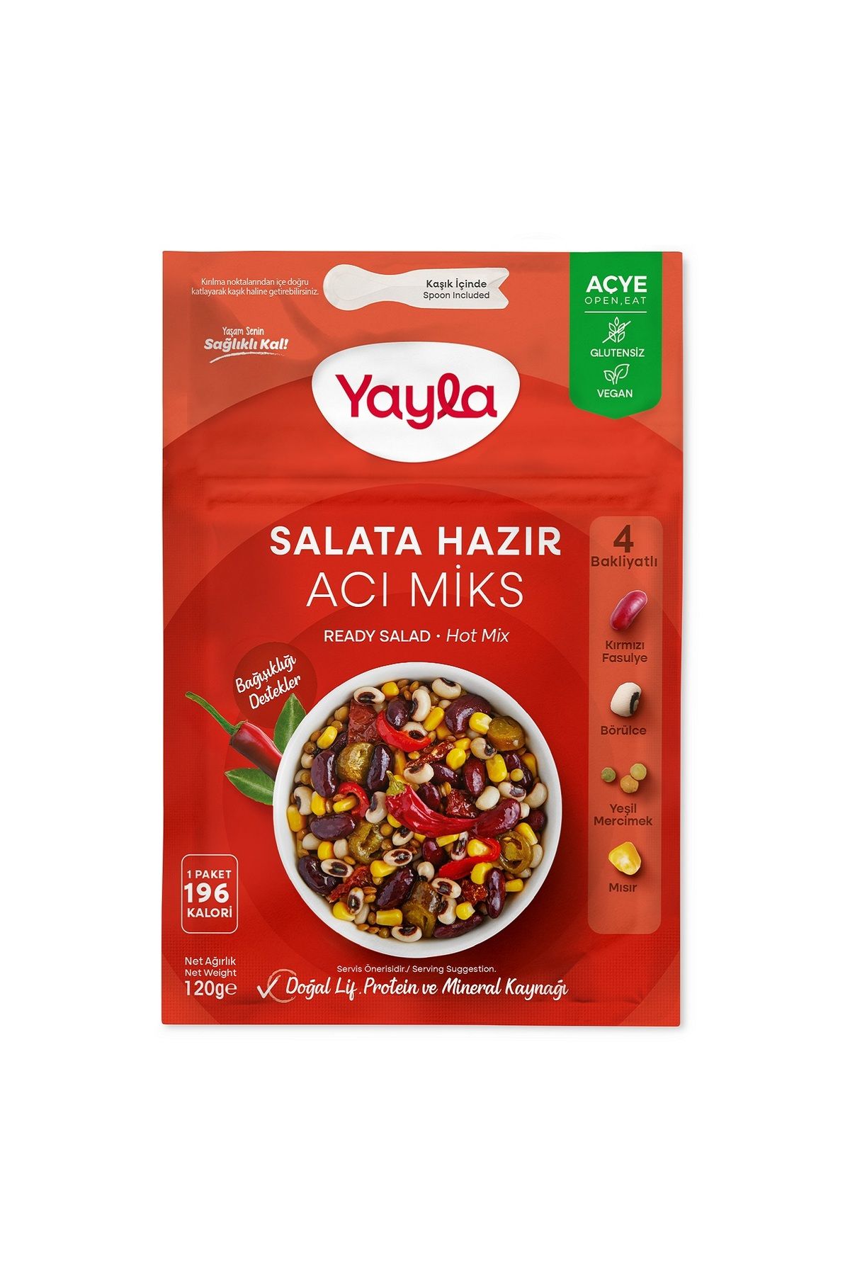Yayla Bakliyat Yayla Hazır Salata Karışımı Acılı 120 Gr.