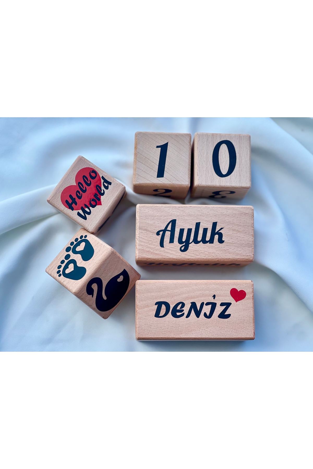 İSİMLİ BEBEK ANI KÜPÜ İSİMLİ  KÜP 6 parca Kırmızı siyah