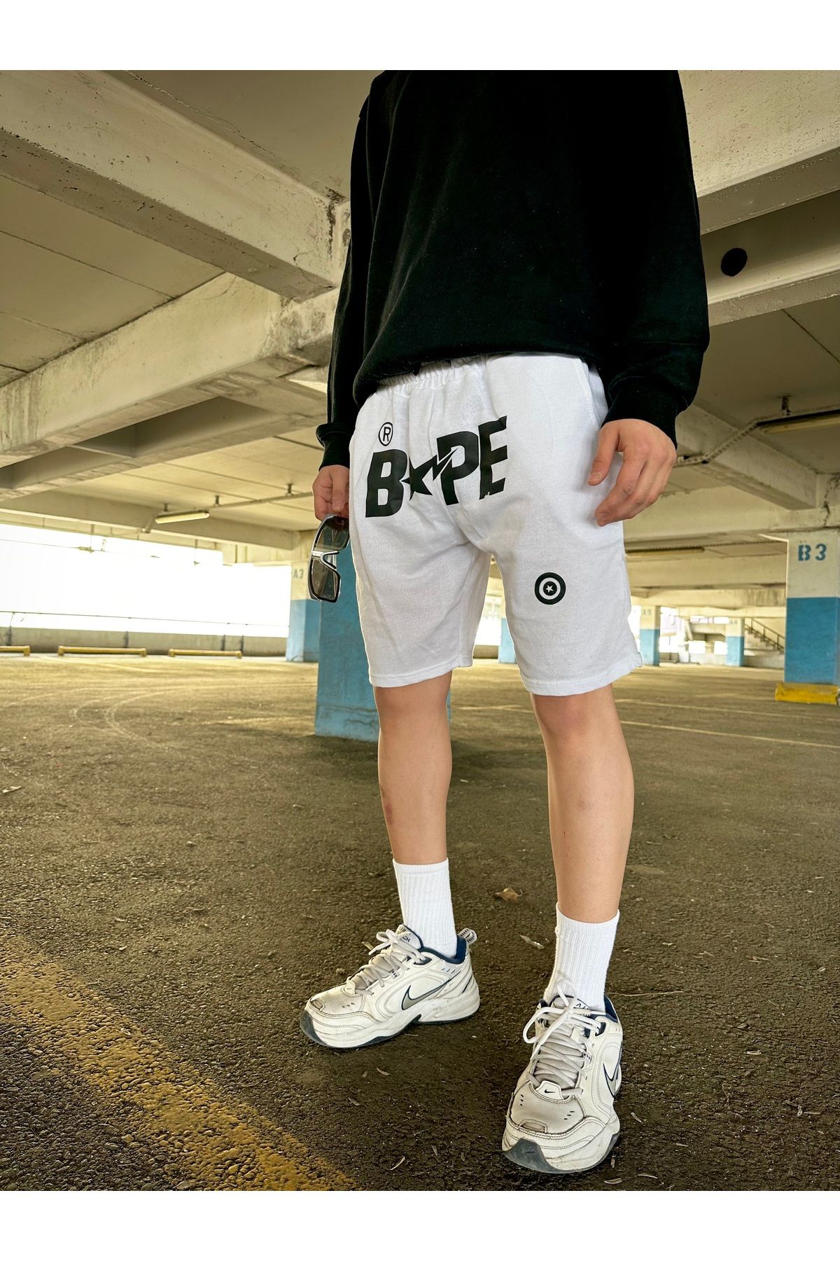 Minus Bape Star Unisex Shorts - Relaxed Fit- Trendyol