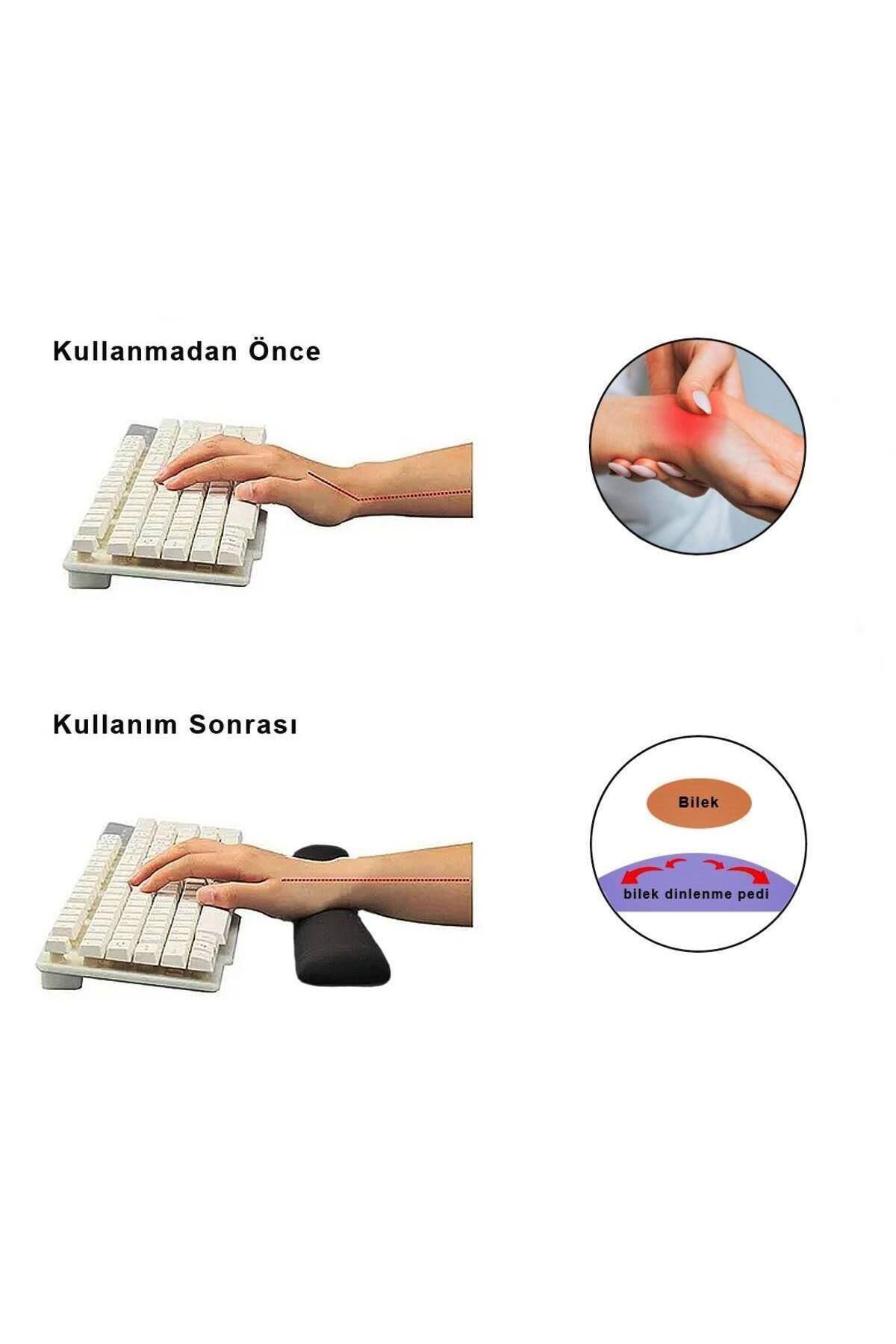 Boldy-Keyboard Pad with Wrist Rest Non-Slip Keyboard Pad Keyboard Pad White Keyboard Pad Keyboard Support (1 Pc) 8