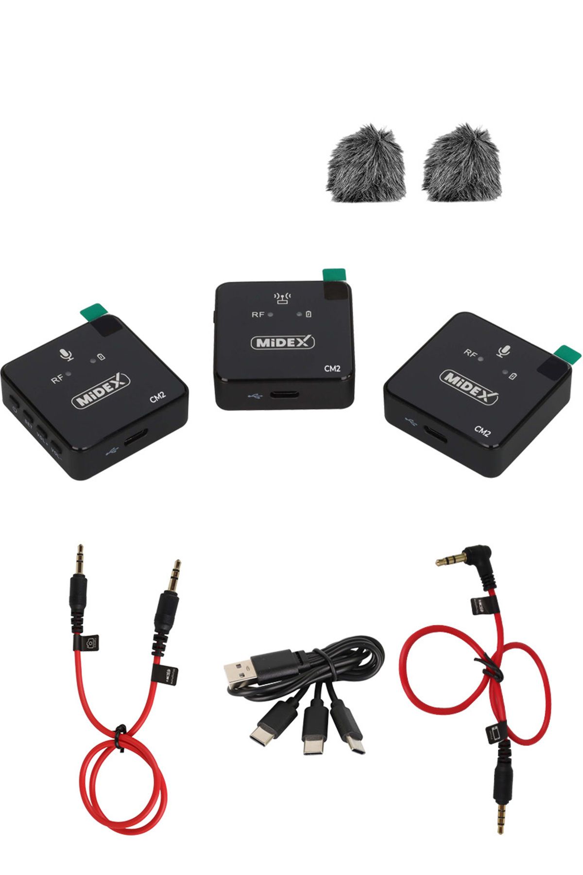 Cm2 Kablosuz Wireless Ikili Kamera Mikrofon (TELEFON BİLGİSAYAR MİXER SES KARTI KAMERA)
