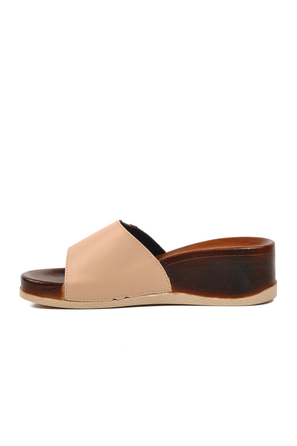 Pierre Cardin-PC-7021 Κρεμ γυναικείες παντόφλες με τακούνι 2