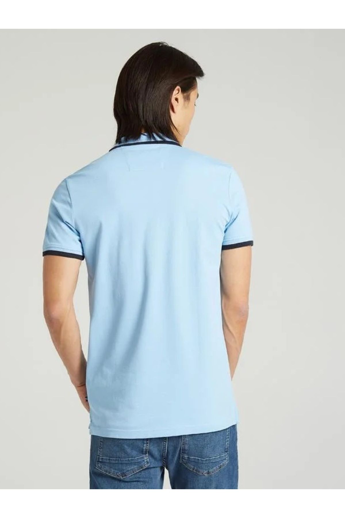 Nautica-MEN'S BLUE SLIM FIT SHORT SLEEVE POLO 2
