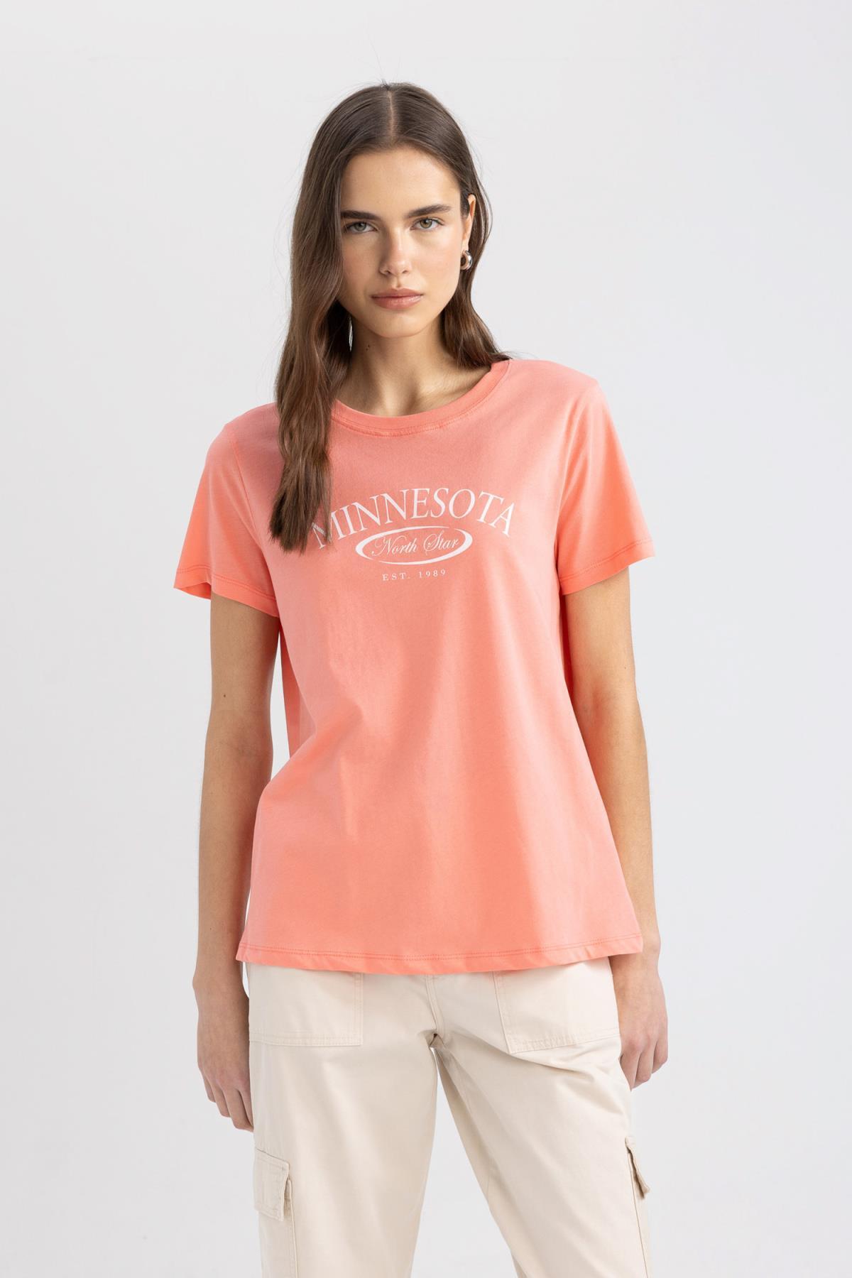 تی شرت زنانه دفاکتو | C6605AX24SM Defacto - Image 3