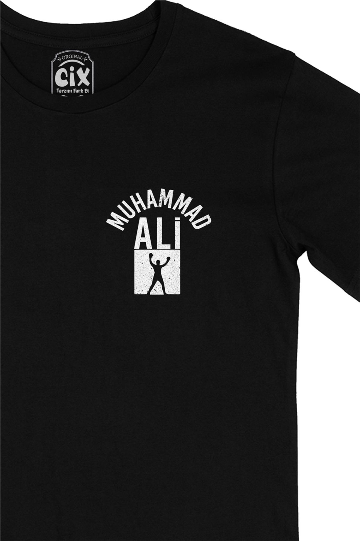 Cix-Muhammad Ali Pocket Logo Designed Black T-Shirt 2