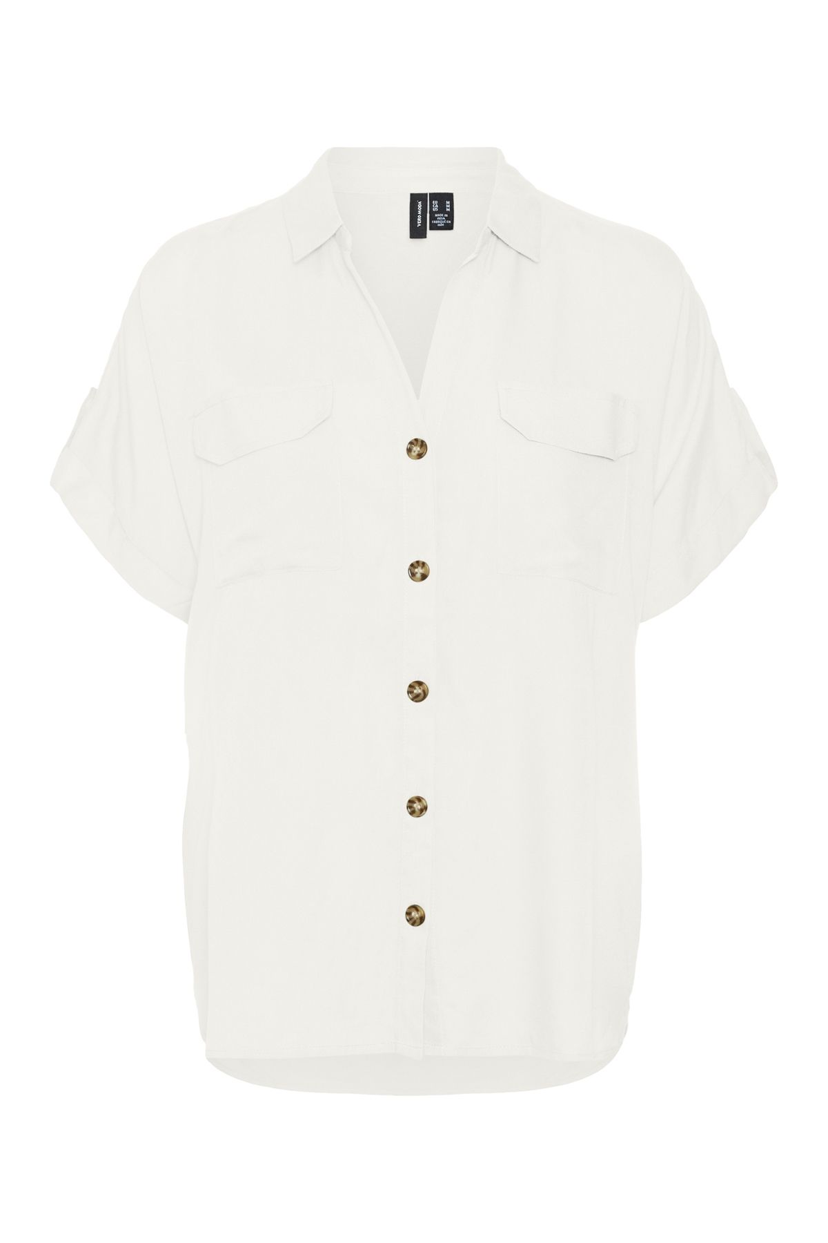 Veromoda Curve Koszula Vmcbumpy S/s Wvn Ga Cur Noos Kobieta - 44