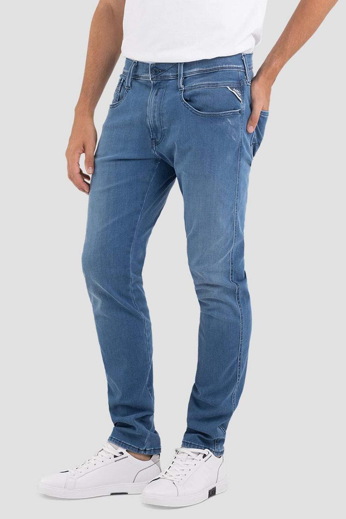 شلوار جین مردانه HYPERFLEX مجدداً از JEANS 38 BLUE ANBASS استفاده مجدد کرد Replay