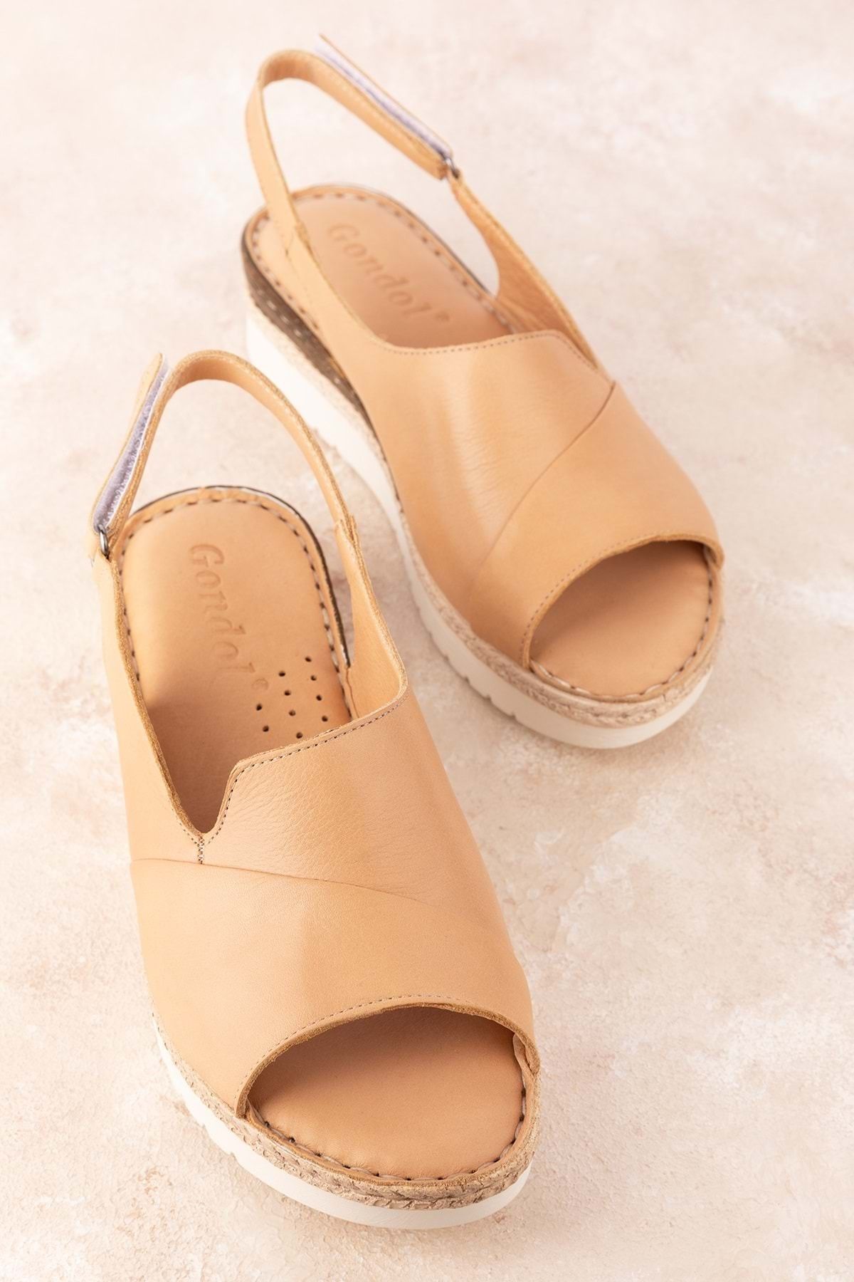 صندل چند رنگ زنانه Sandale Sole چرمی IMK.1607 اورجینال Gondol