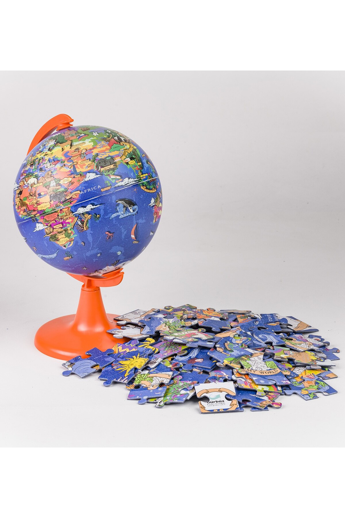 Gürbüz My World Globe 15 Cm Küre+ Puzzle 54 Parça