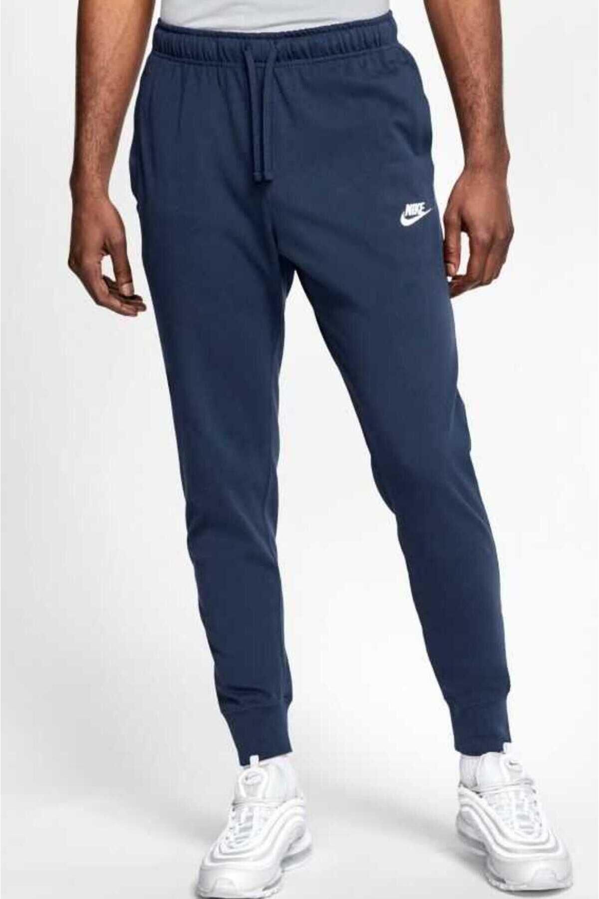 Nike Sportswear Club Jogger Jersey Standard Cut Navy Blue Men s Sweatpants Trendyol