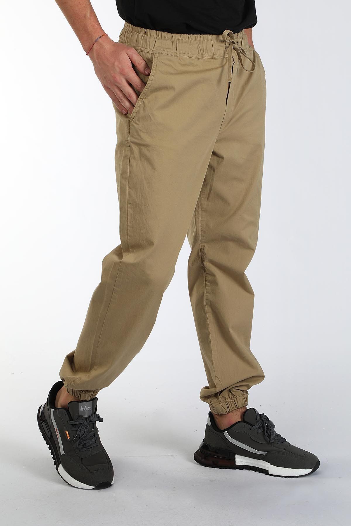 Jogger 2 شلوار بافت مردانه شتری Lee Cooper