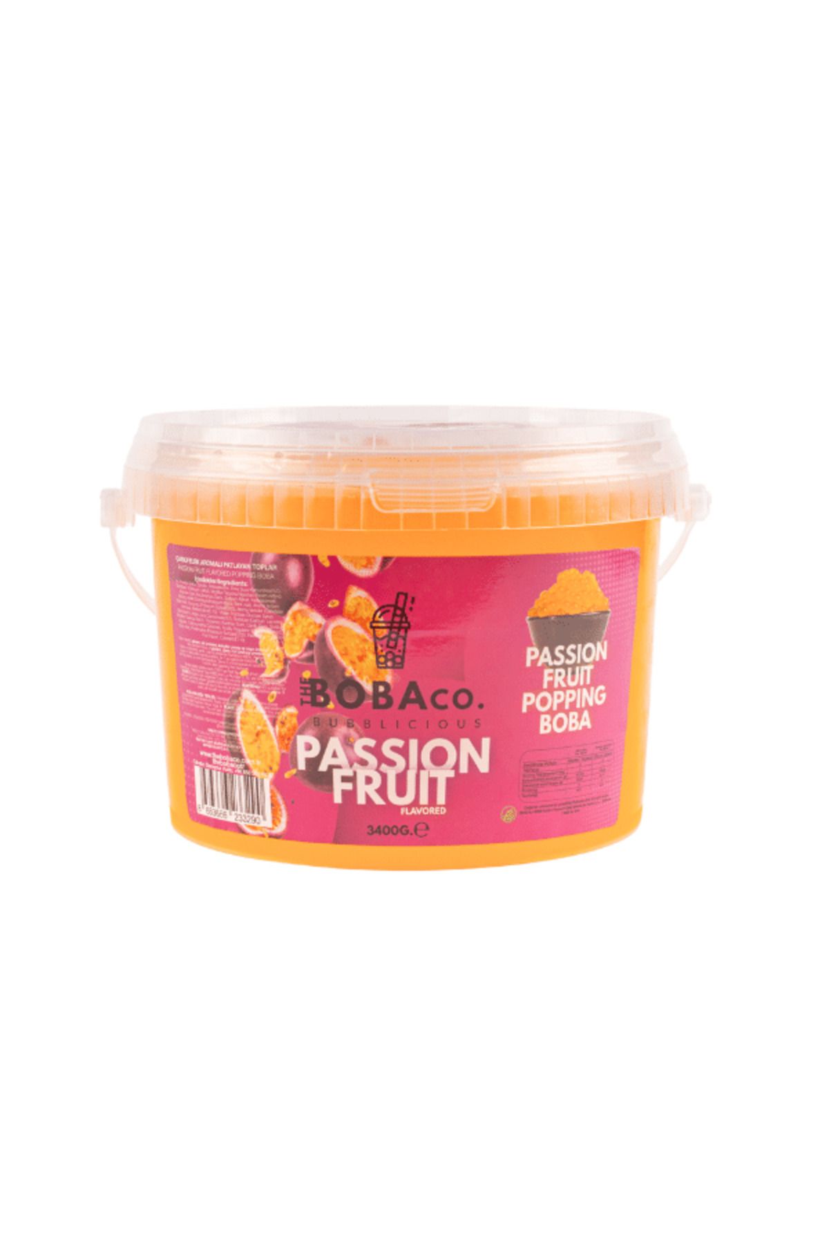 TheBobaCo. Bubblicious Bubble Tea Boba - Passion Fruit / Çarkıfelek 3,4kg