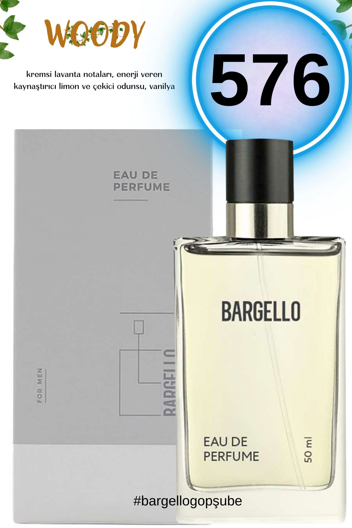 عطر مردانه 576 Woody 50ml Edp Bargello