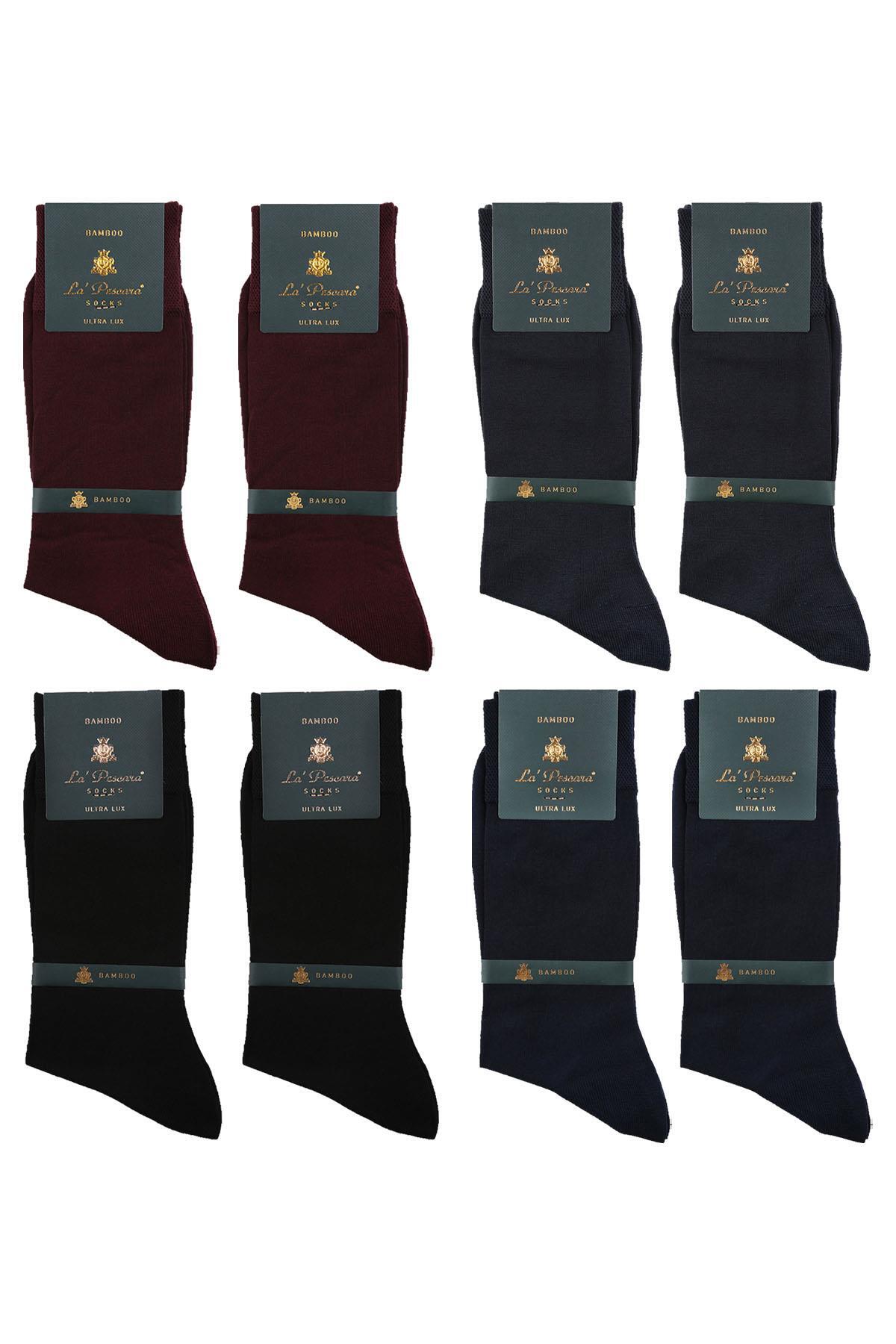  ست جوراب مردانه کلاسیک بامبو مدل La'pescara Ultra Luxury Mixed 8 عددی CRP185