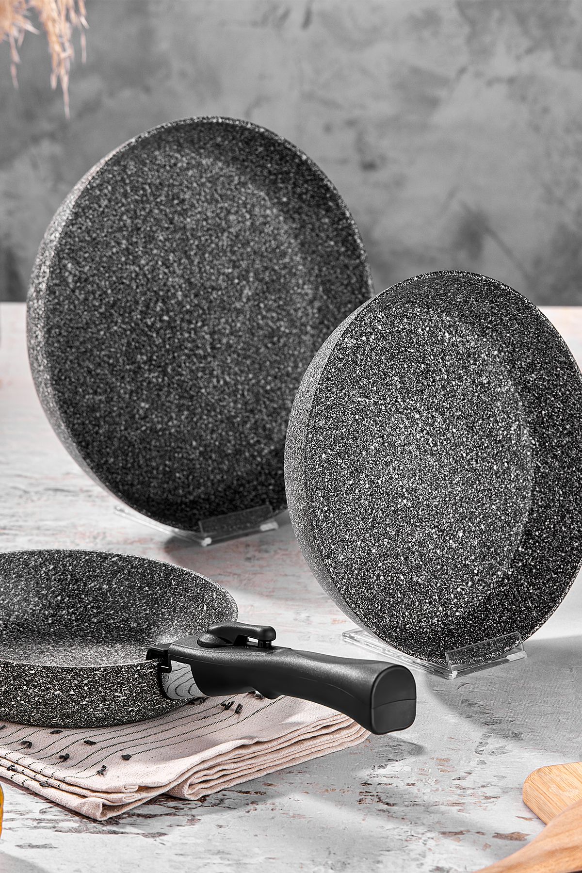 Taç-Easy Connect 3-Piece Plug-in Handle Pan Set / Ergonomic Plug-in Handle 5