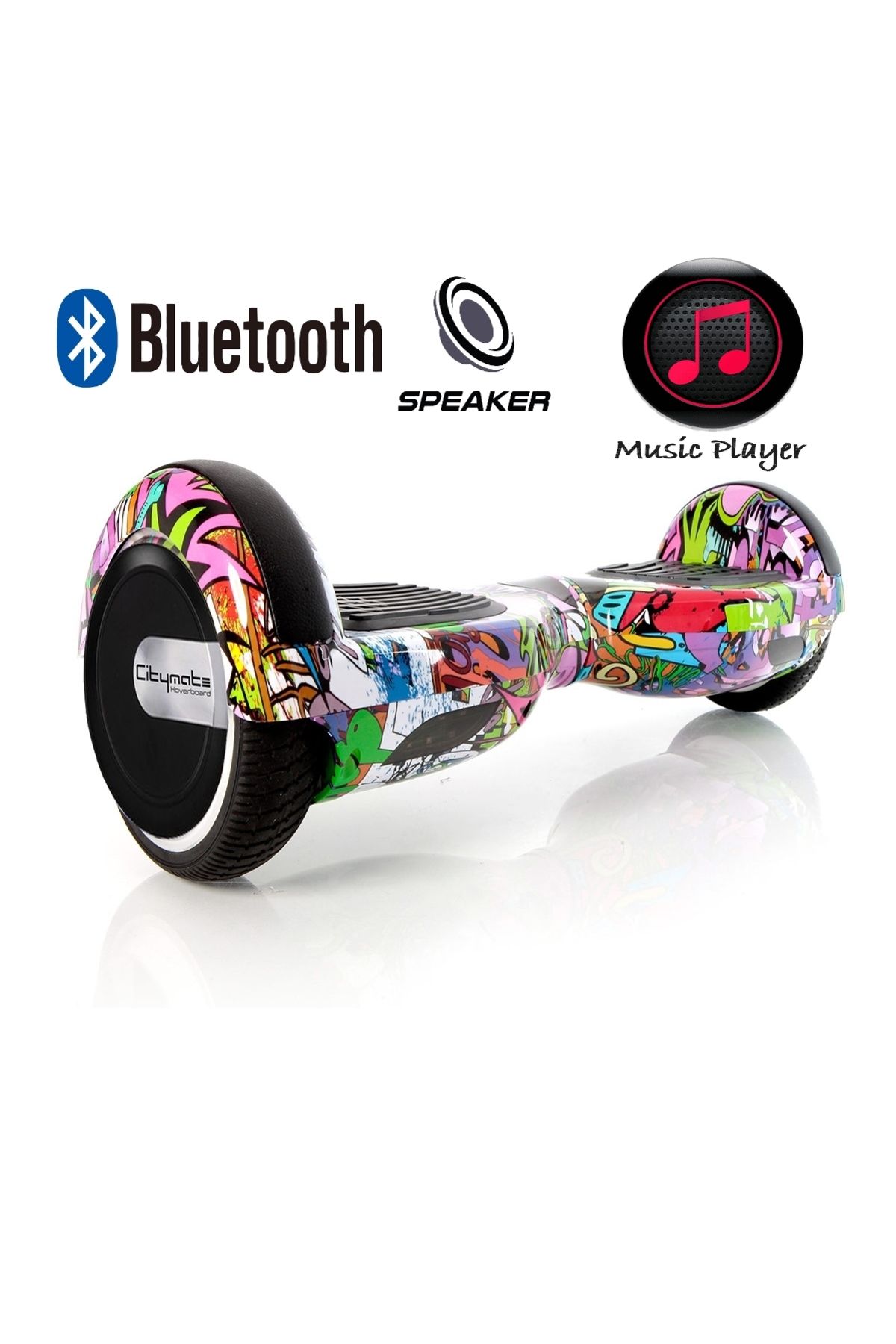 CityMate Elektrikli Kaykay Hoverboard Bluetooth Hoparlorlu 6.5 Inch Grafiti Desenli Otomatik Ak ll Denge Fiyat Yorumlar Trendyol