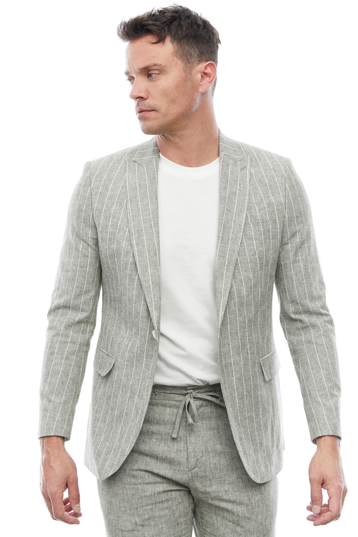 ژاکت مردانه خاکی PAULMARK | 32161123732I اورجینال - تصویر 4