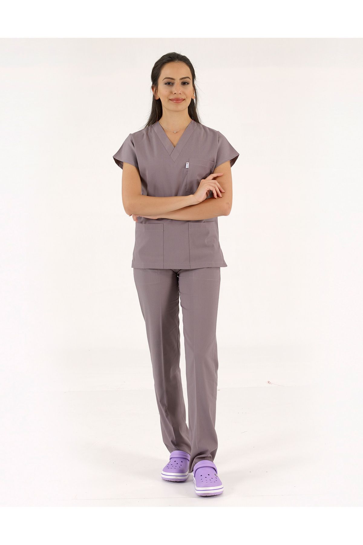 scrubs forma-Lycra Gray Scrubs Set 2