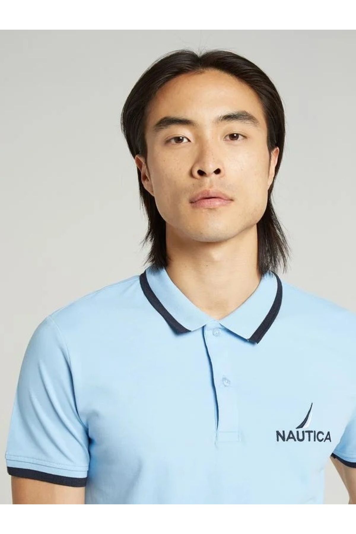 Nautica-MEN'S BLUE SLIM FIT SHORT SLEEVE POLO 4