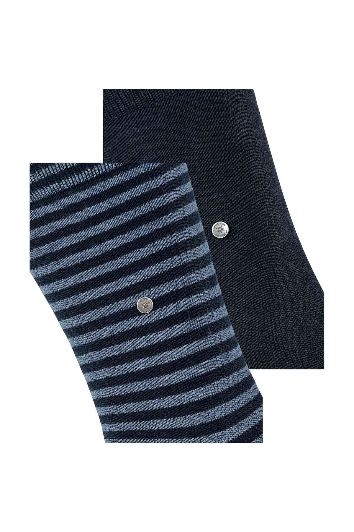 Burlington-Herren Socken – 2er-Pack, Einheitsgröße, Everyday Stripe SO Mixed, Baumwolle 4