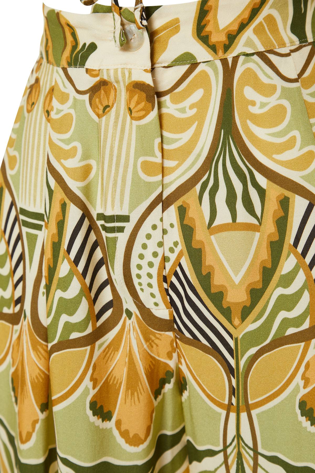 Trendyolmilla  Etnik Desenli Desenli Dokuma Gipeli Straplez Bluz Pantolon Plaj Takım TBESS24AU00032 - Görsel 8