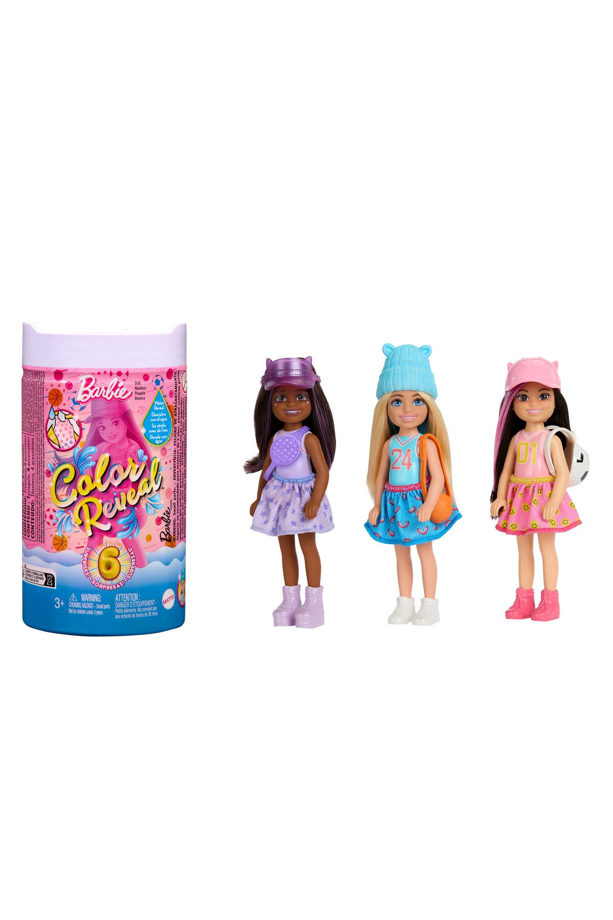 Barbie Color Reveal Dolls Chelsea Small Doll with 6 Unboxing Surprises Including Color Change Trendyol