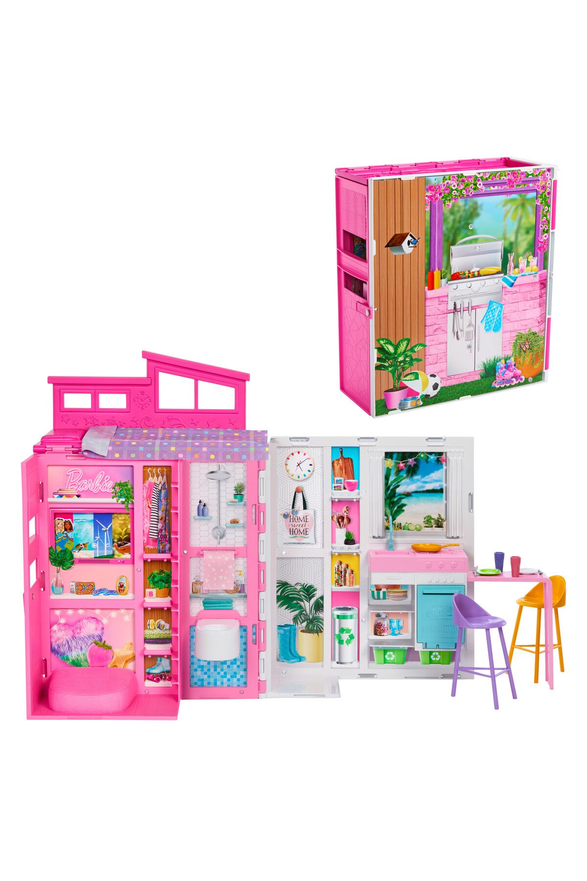 Barbie Doll House Playset Getaway House with 4 Play Areas Including Kitchen Bathroom Bedroom and Lounge Fiyat Yorumlar Trendyol