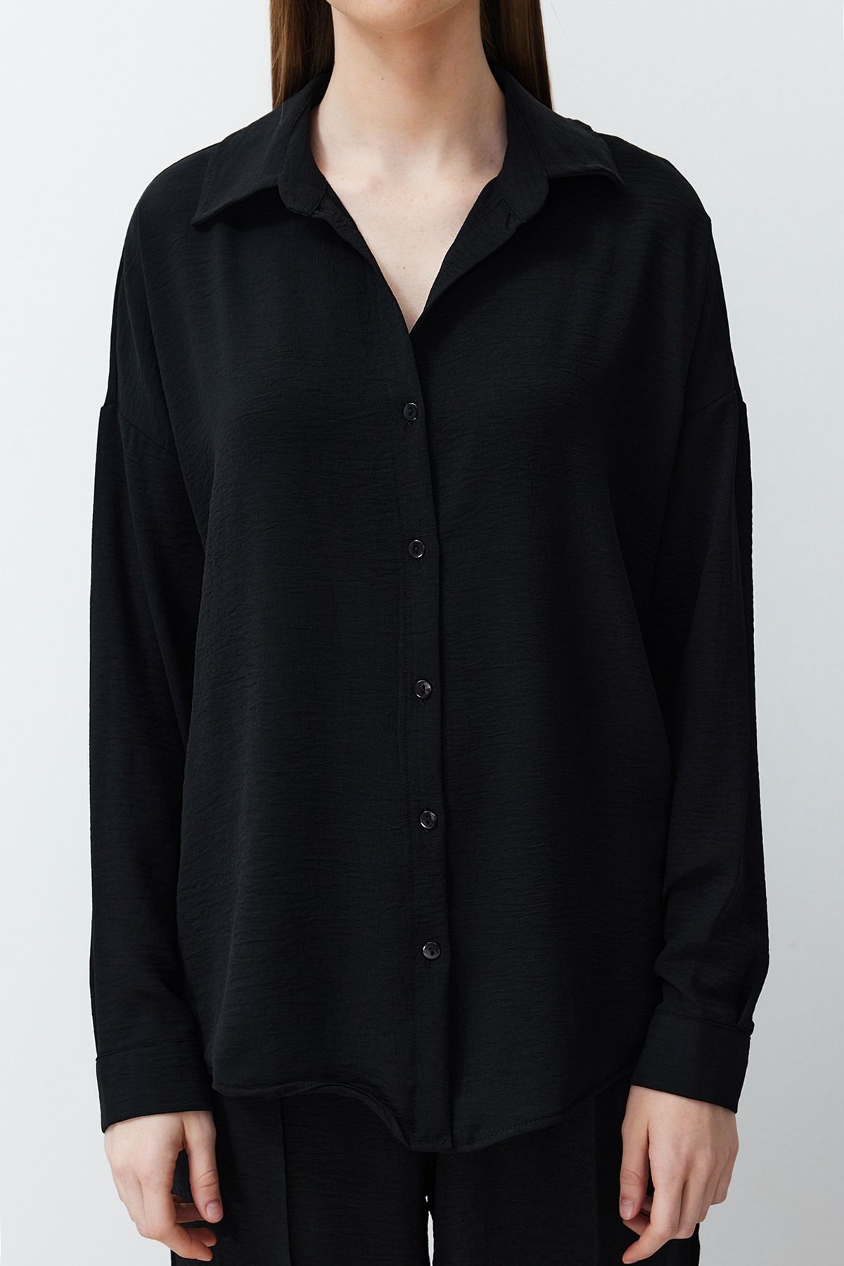 Trendyol Collection-Aerobin Black Shirt and Trousers Set - Twoss24Au00038 5