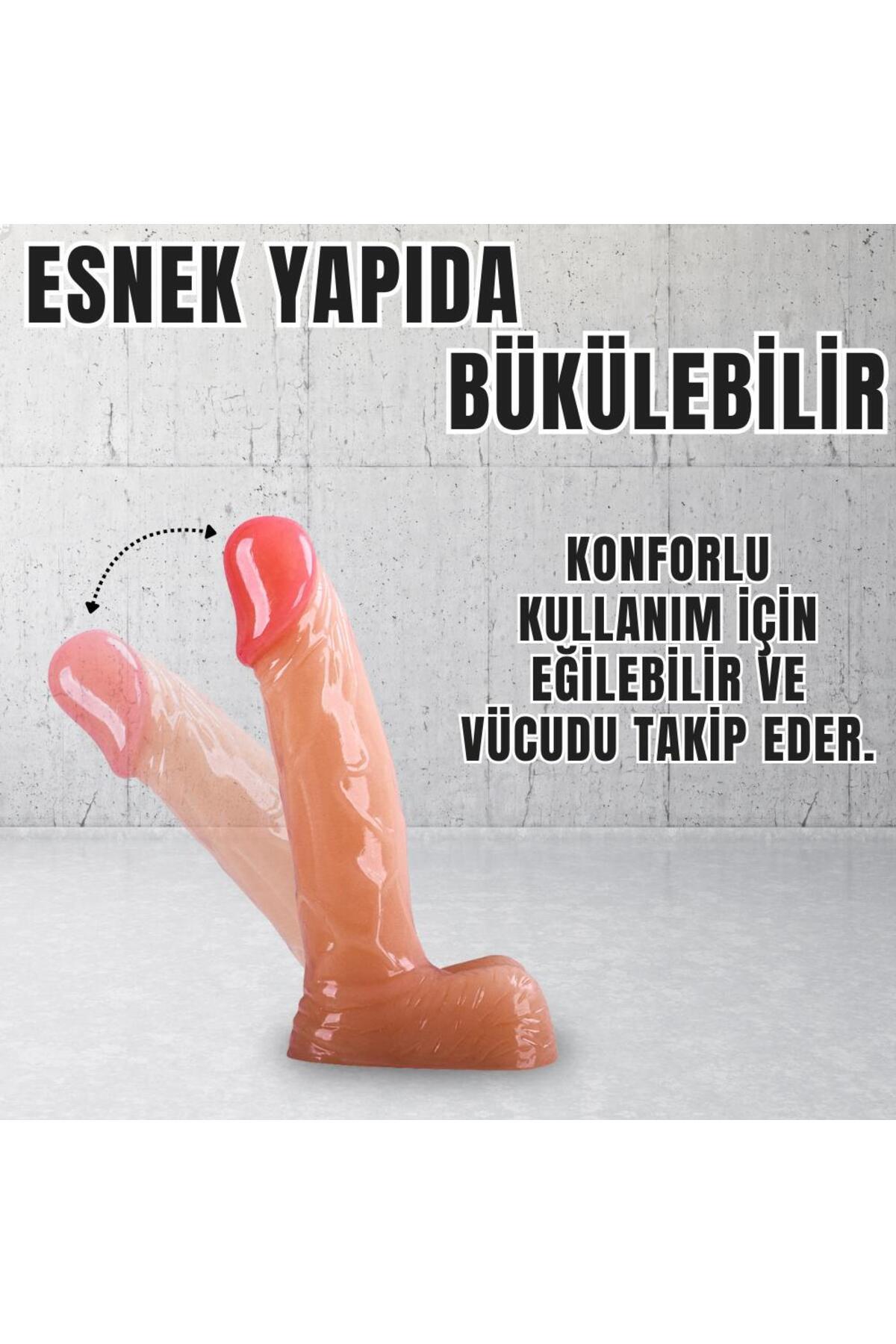 Realistik Dokuda Gerçekçi Yapısıyla  Mini Dildo -13CM Boyunda" 3