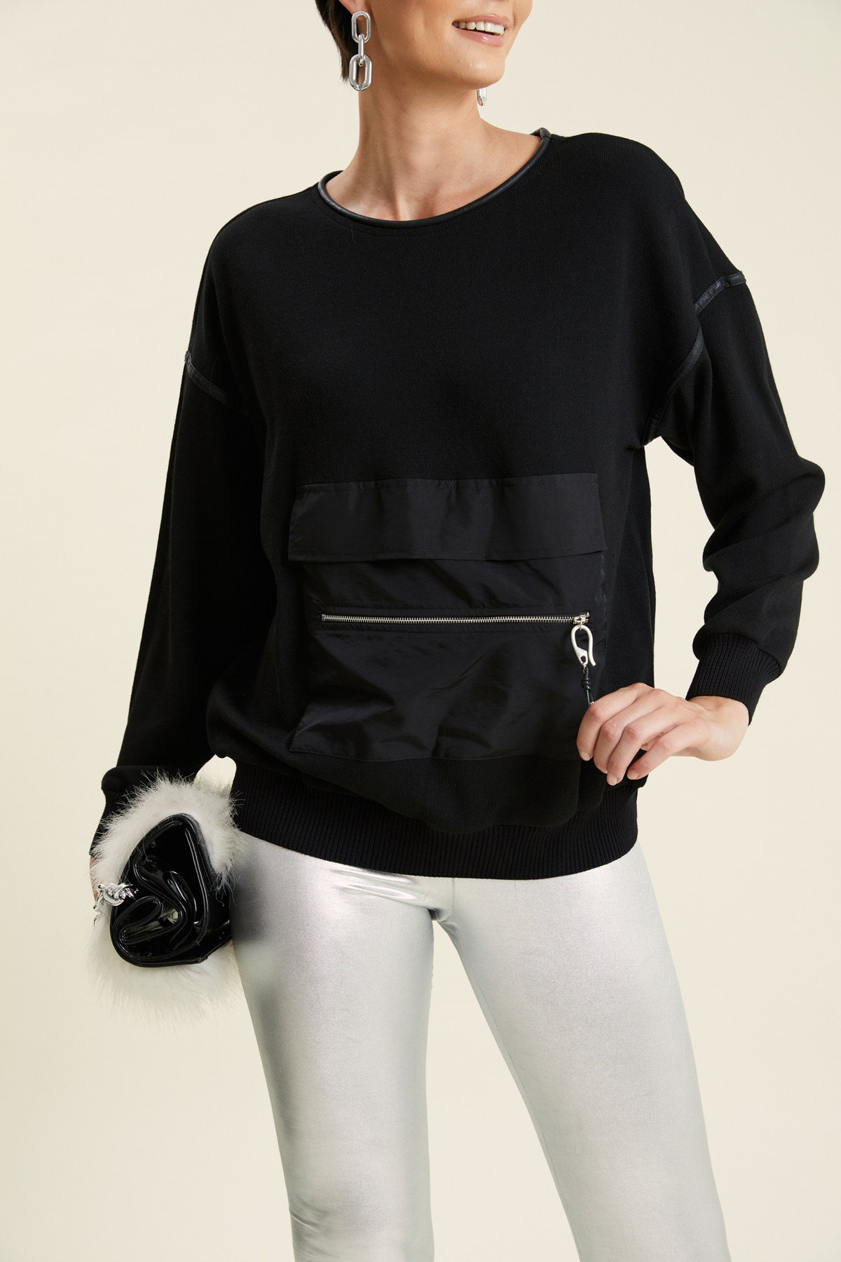 VERDA  Fermuar Detaylı Cepli Bluz - Görsel 3