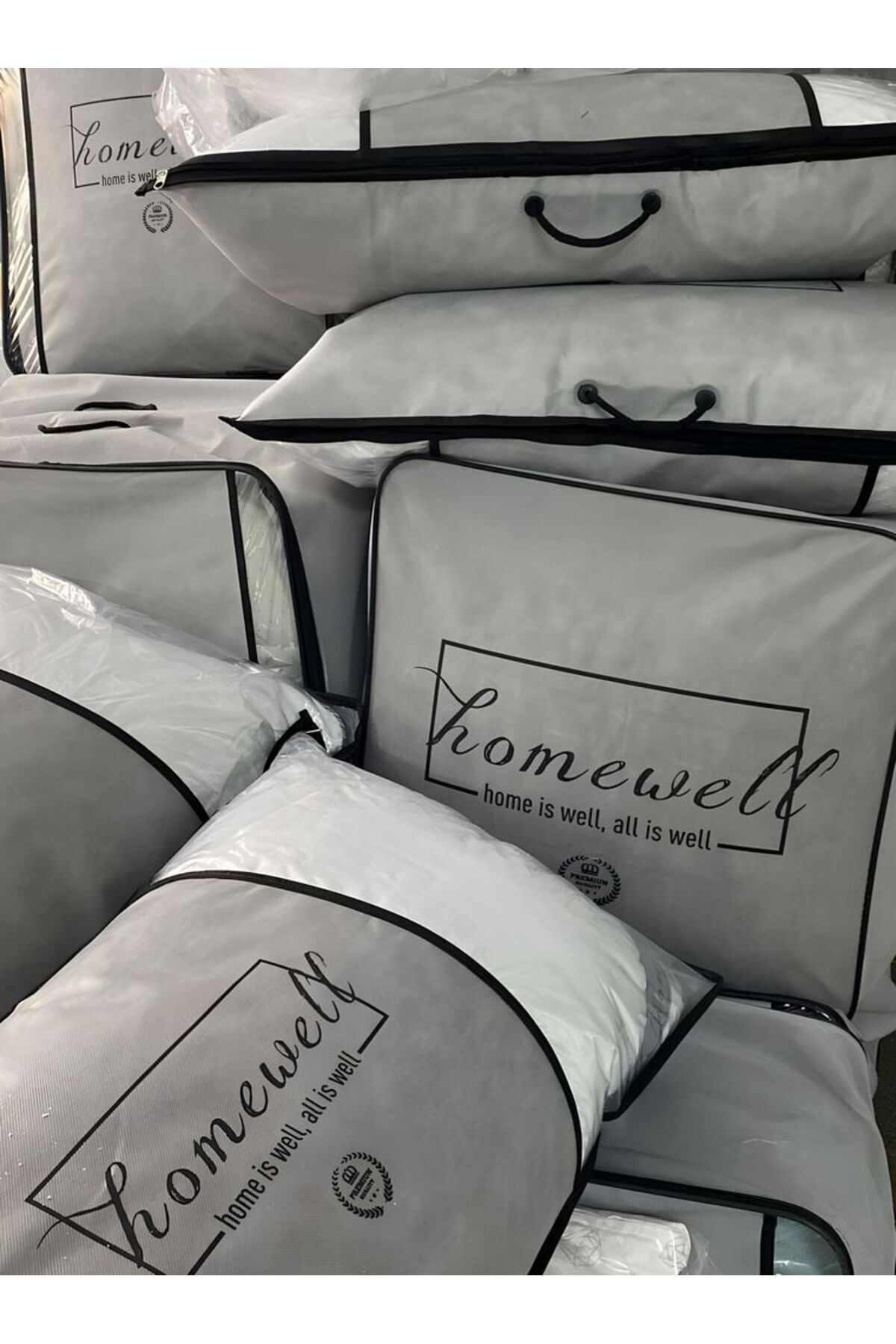 ست خواب تک نفره  خاکستری homewell | yünset اورجینال - تصویر 7