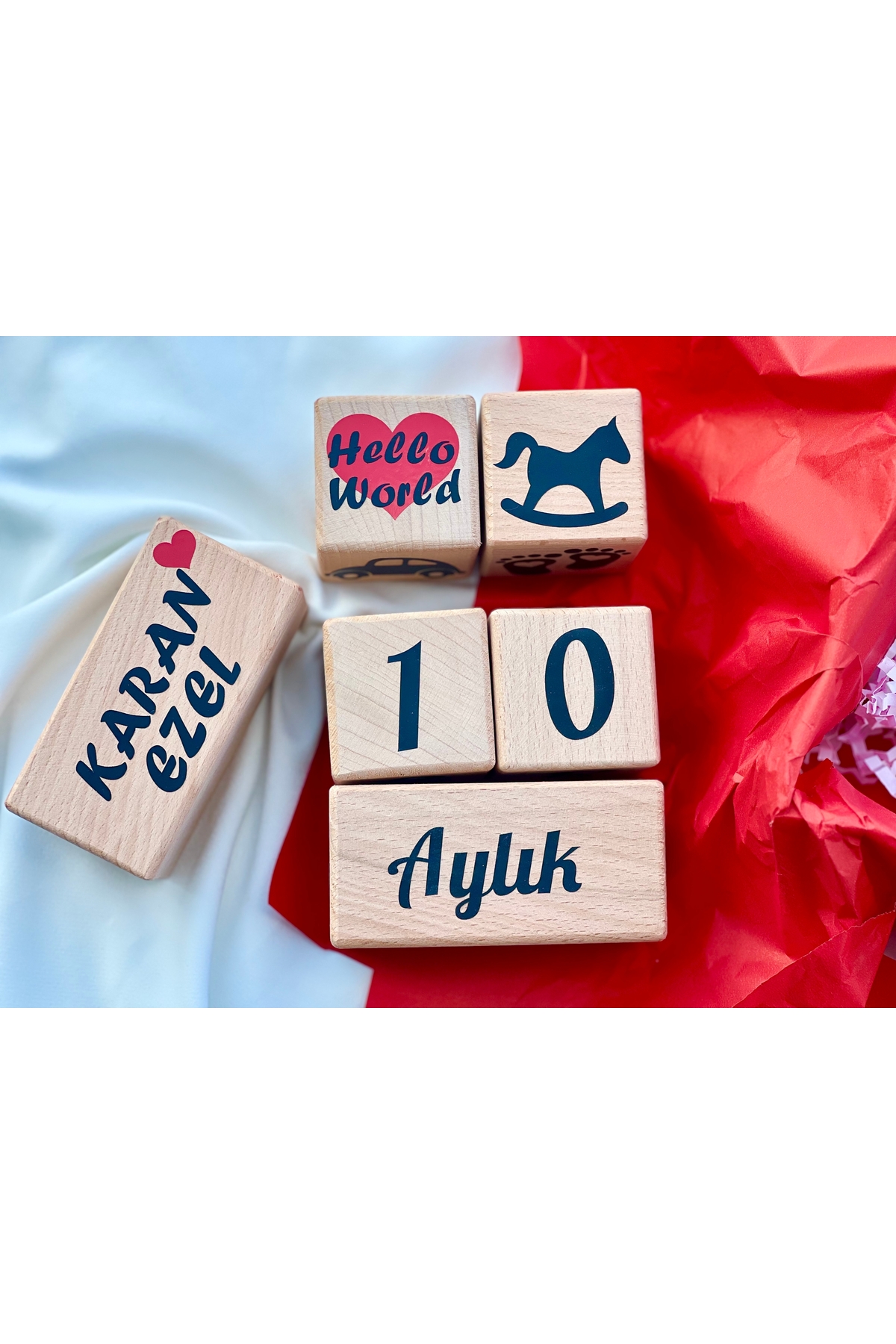 Anne Bebek İsimli Anı Küpü Dekor ve Fotoğraf Çekim Aksesuar Bebek Hediyelik