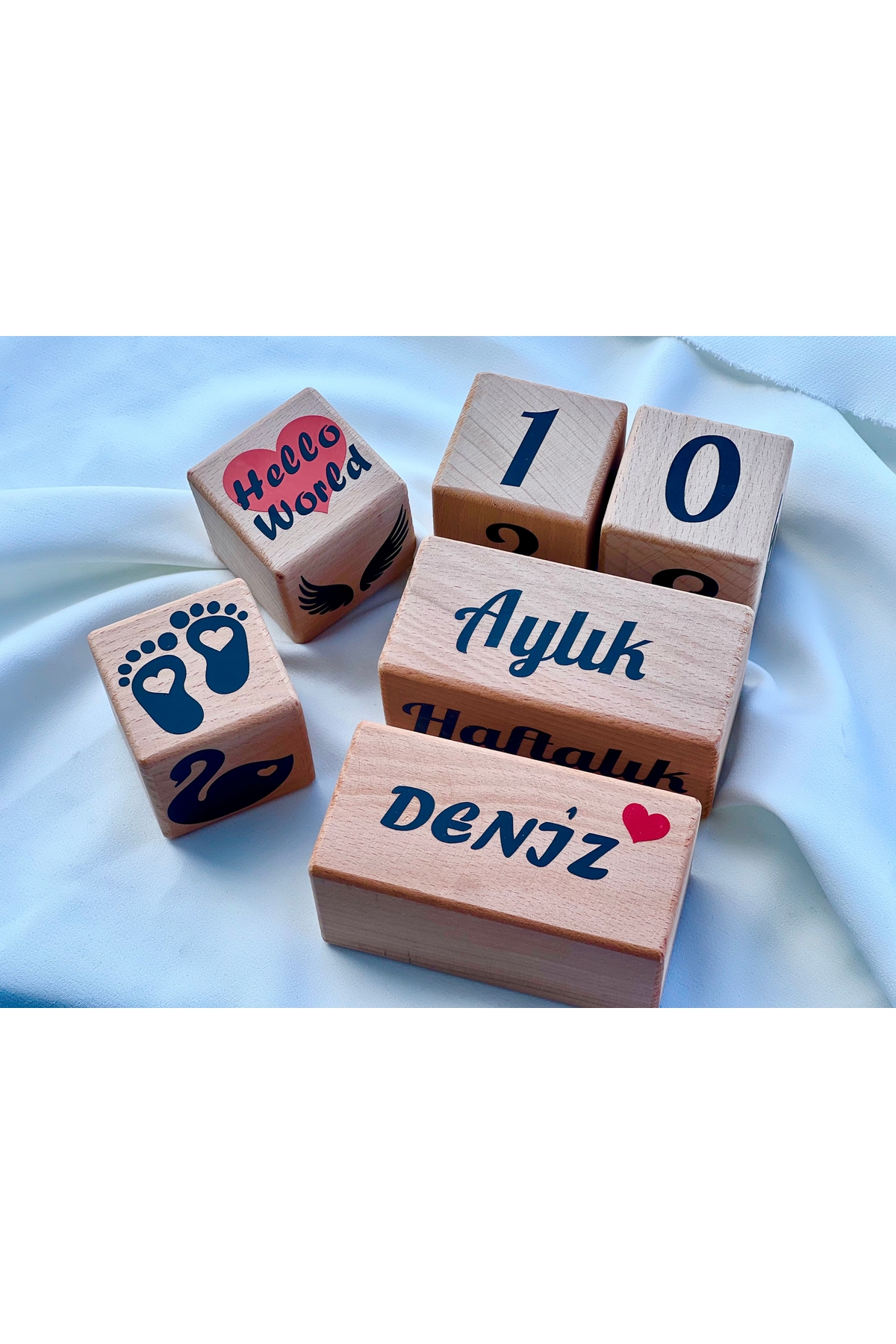 İSİMLİ BEBEK ANI KÜPÜ İSİMLİ  KÜP 6 parca Kırmızı siyah