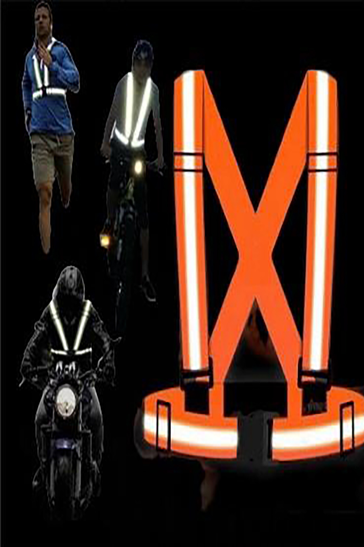 PADRİ Orange Reflective Vest Motorcycle, Bicycle and Scooter