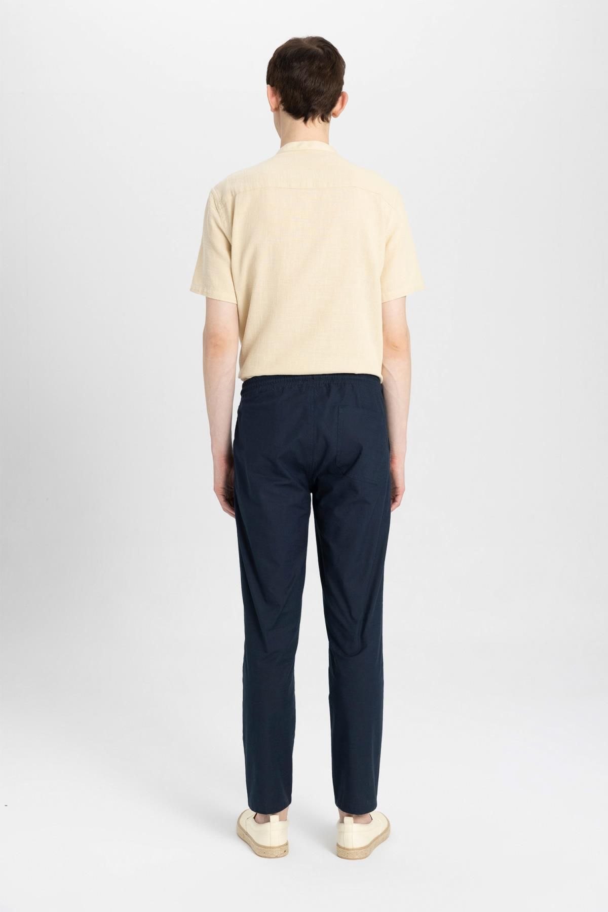 DeFacto-Cotton Tight Leg Jogger Pants - Lace-Up Waist and Elastic Pocket Z6475Az24Sp 5