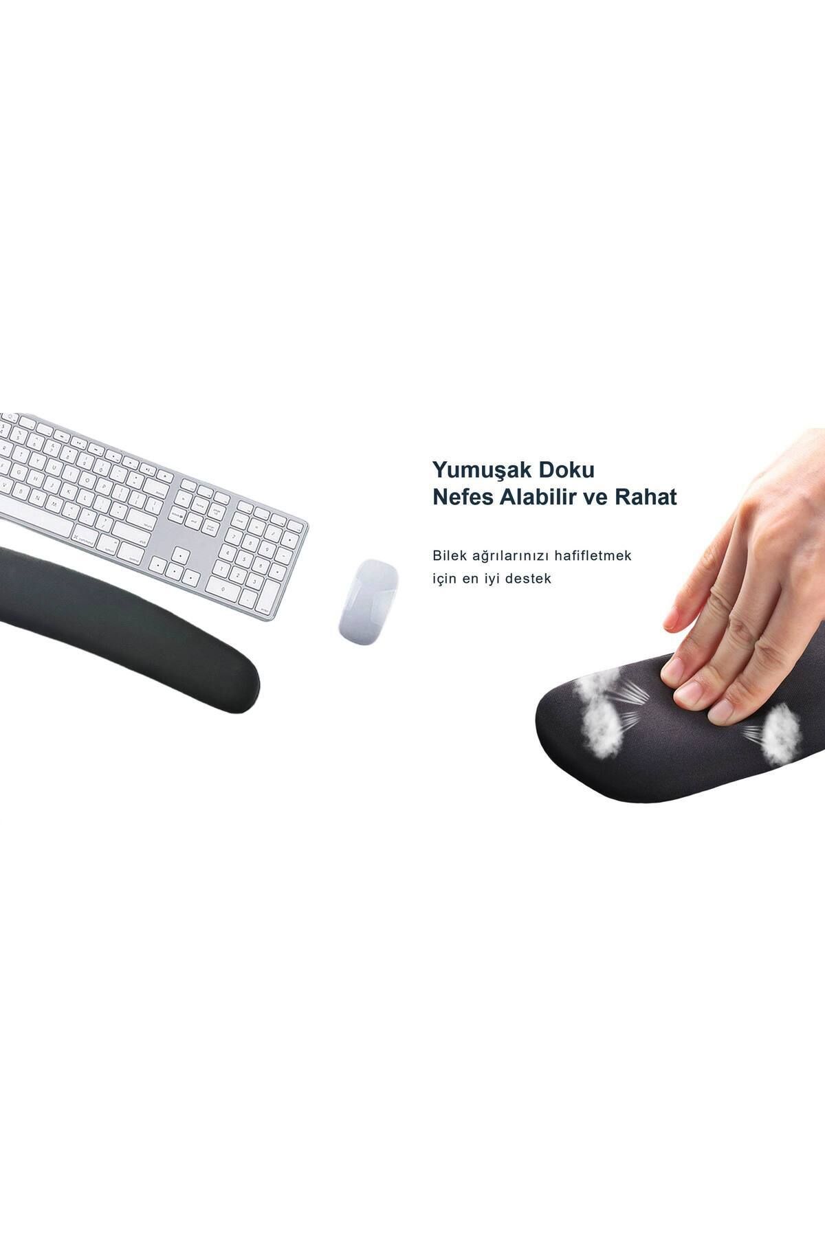 Boldy-Keyboard Pad with Wrist Rest Non-Slip Keyboard Pad Keyboard Pad White Keyboard Pad Keyboard Support (1 Pc) 6