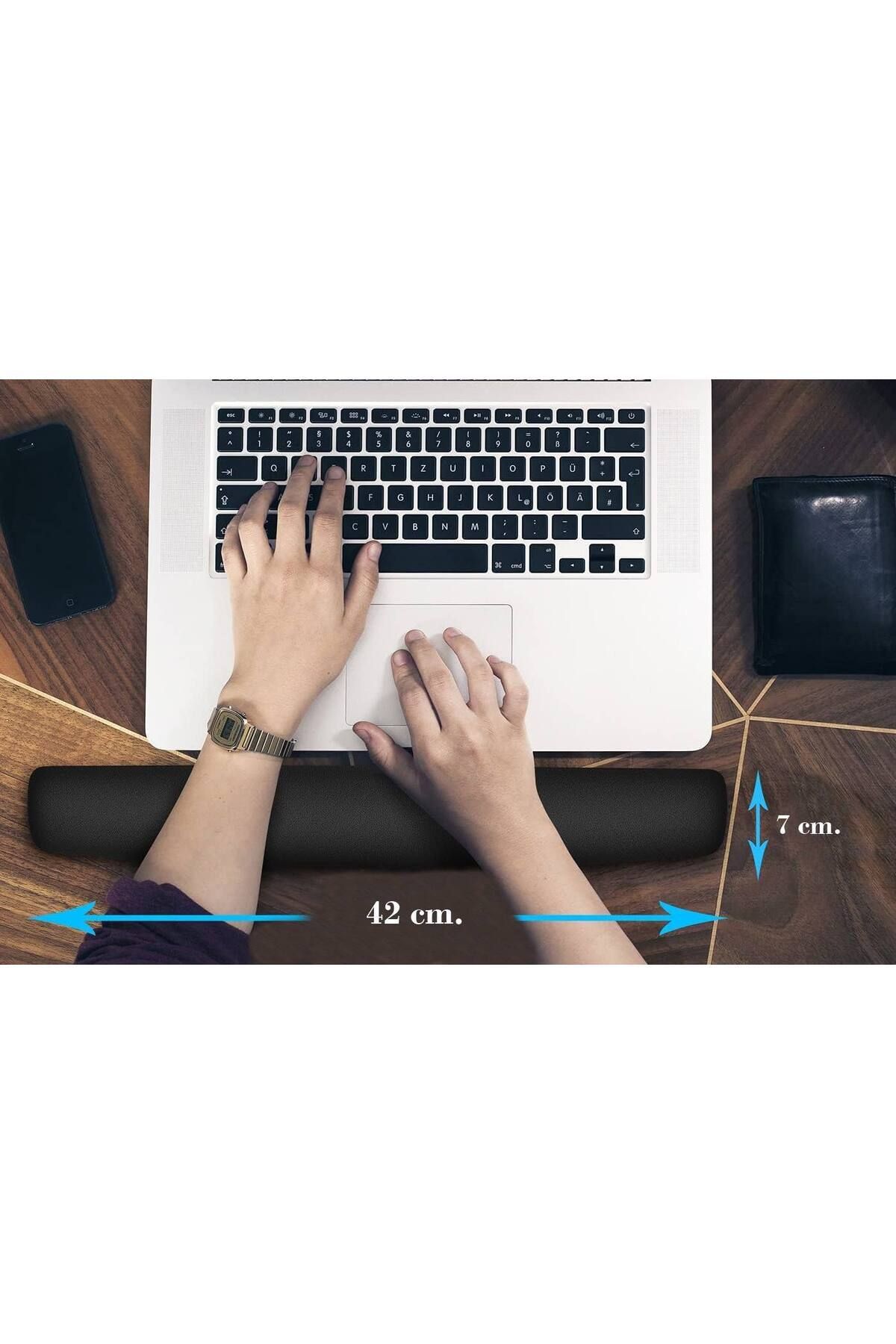 Boldy-Keyboard Pad with Wrist Rest Non-Slip Keyboard Pad Keyboard Pad White Keyboard Pad Keyboard Support (1 Pc) 4