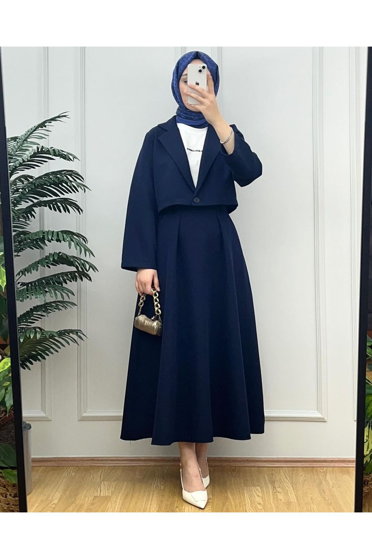 Etekli Kısa Ceket Takımı - Elisa