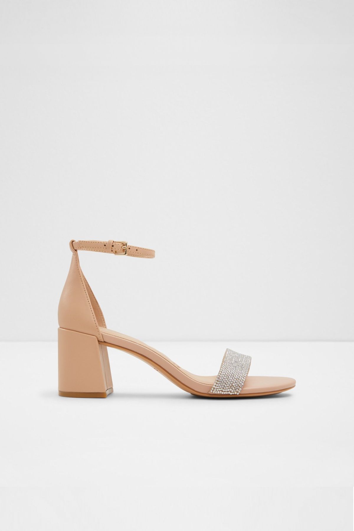صندل پاشنه دار زنانه چرم اصل بژ Aldo