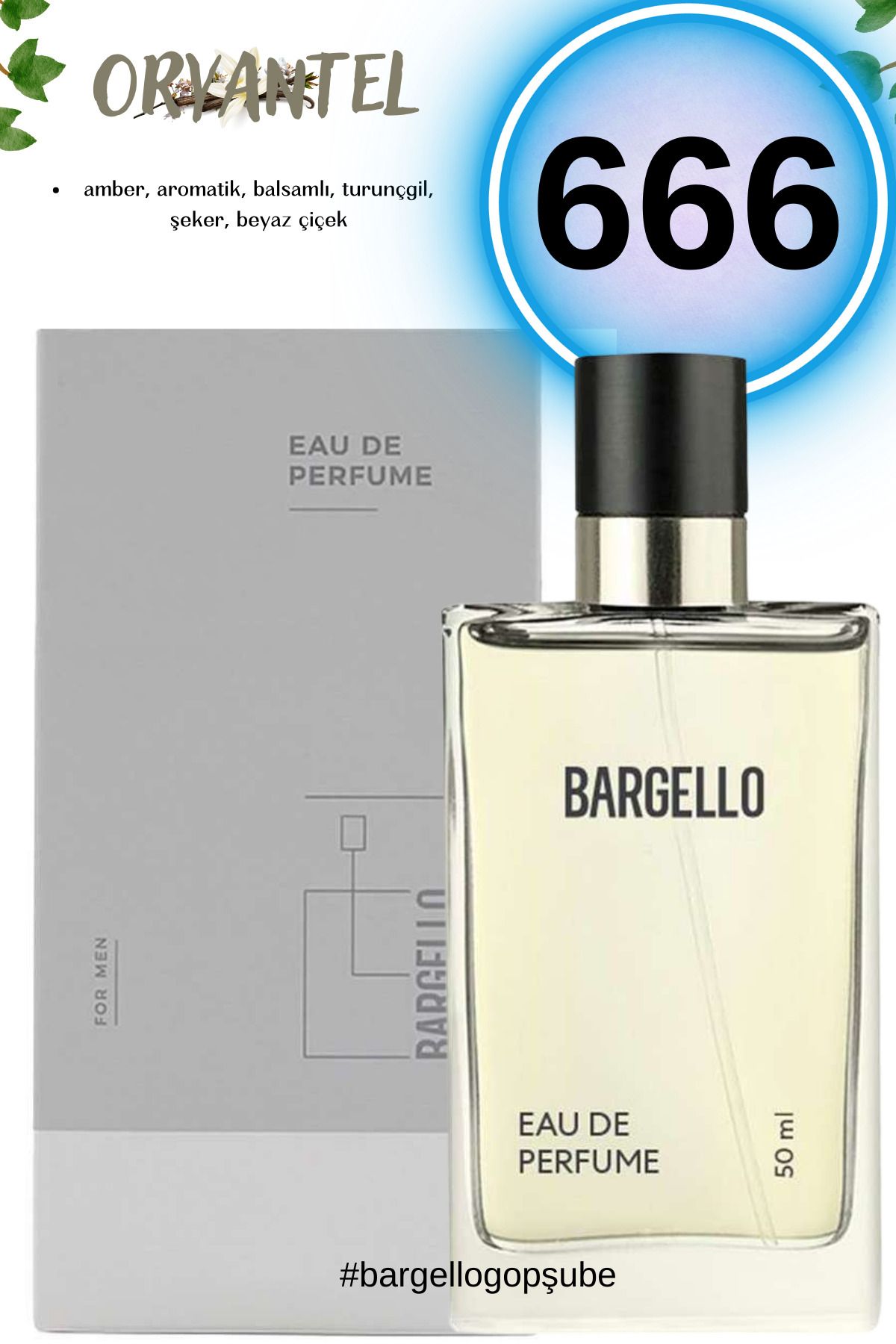 عطر مردانه شرقی 666 50ml Edp Bargello