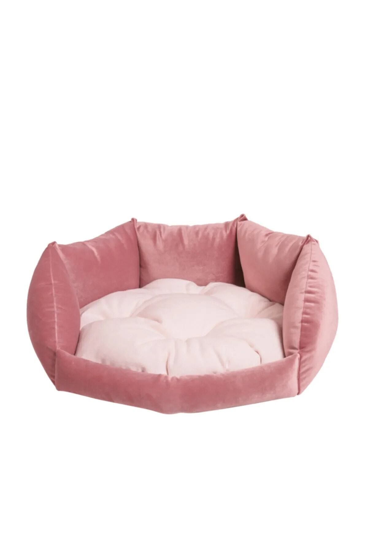 Milano Model Pembe Kedi Ve Köpek Yatağı Üst Kalite & Astarlı & Ayrı Minderli