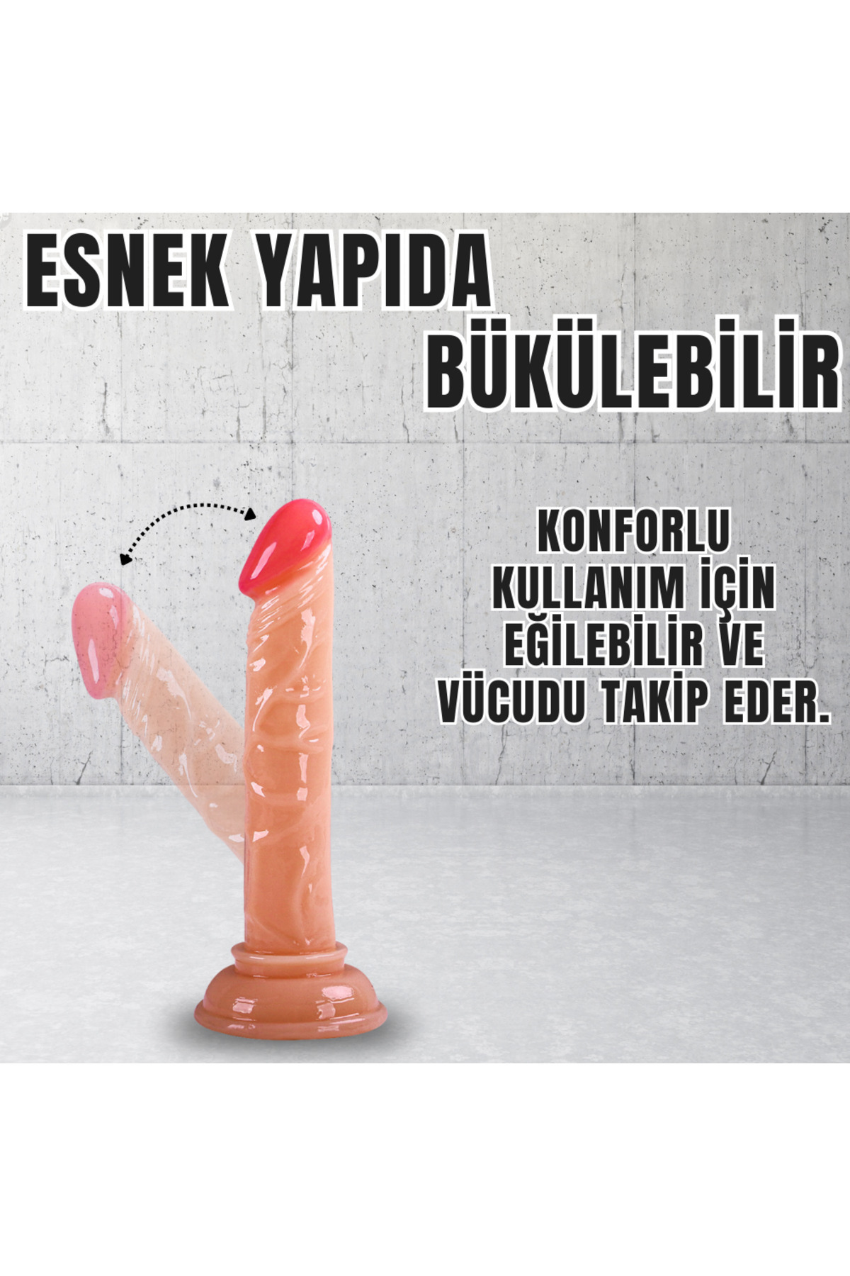 UNIQUE Realistik Dokuda Mini Dildo Vantuzlu Gerçekçi Yapay Penis 14CM 4