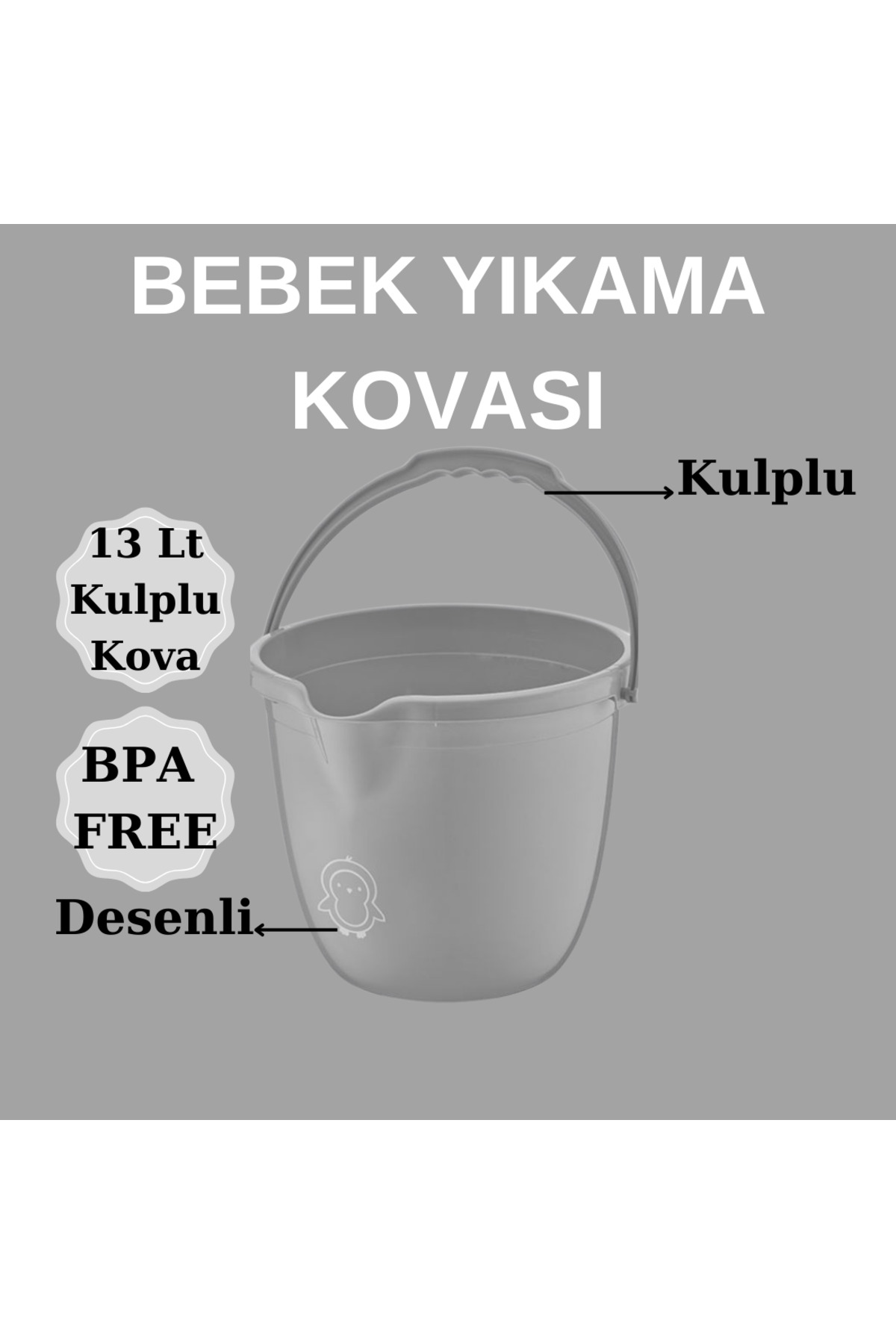 10 Adet Renkli Top Hediyeli Bebek Yıkama Banyo Kovası 2