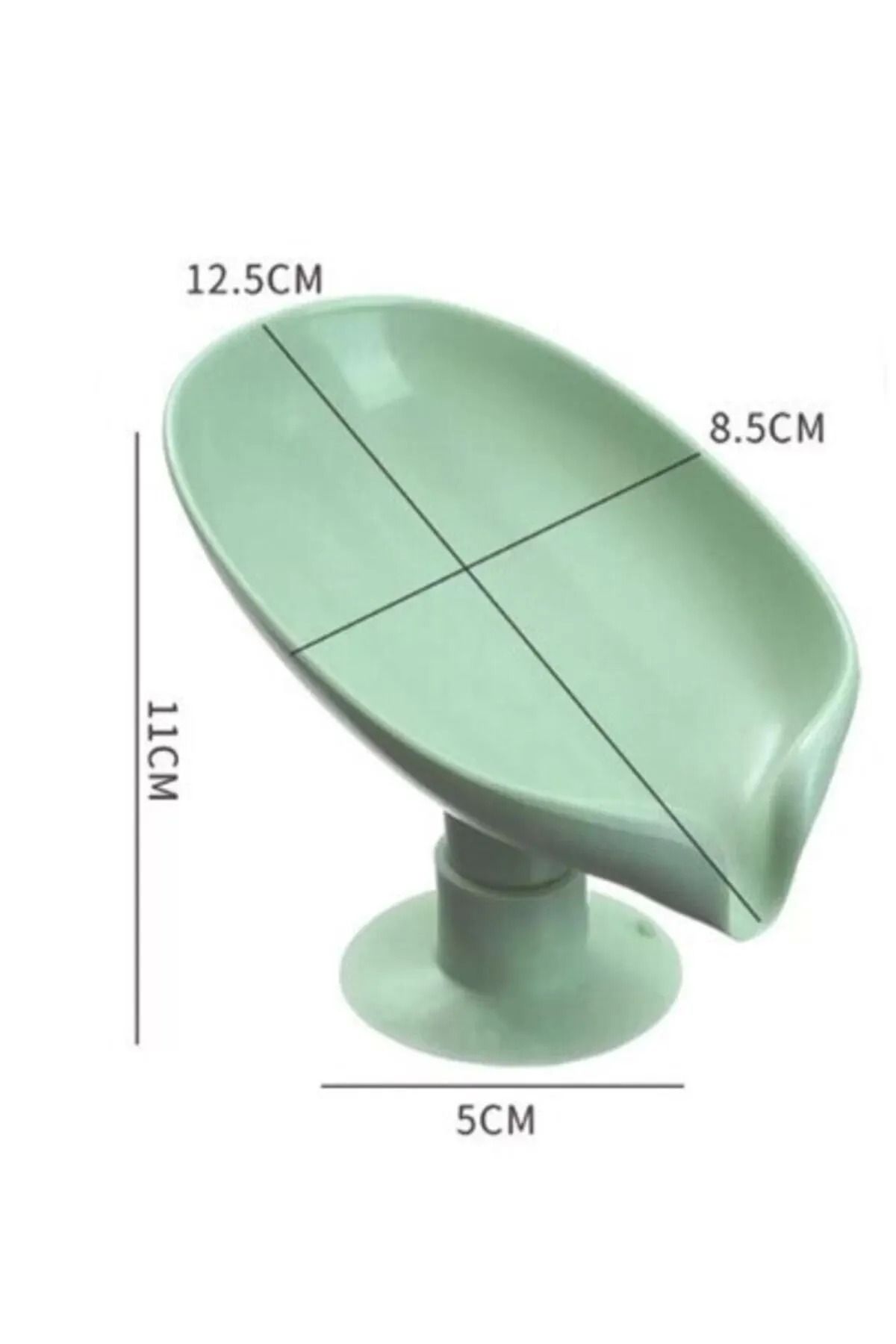 Kaşbaşı Home-Practical Suction Cup Soap Dish with Water Drain | Water Repellent Solid Soap Dispenser with Suction Cup 5
