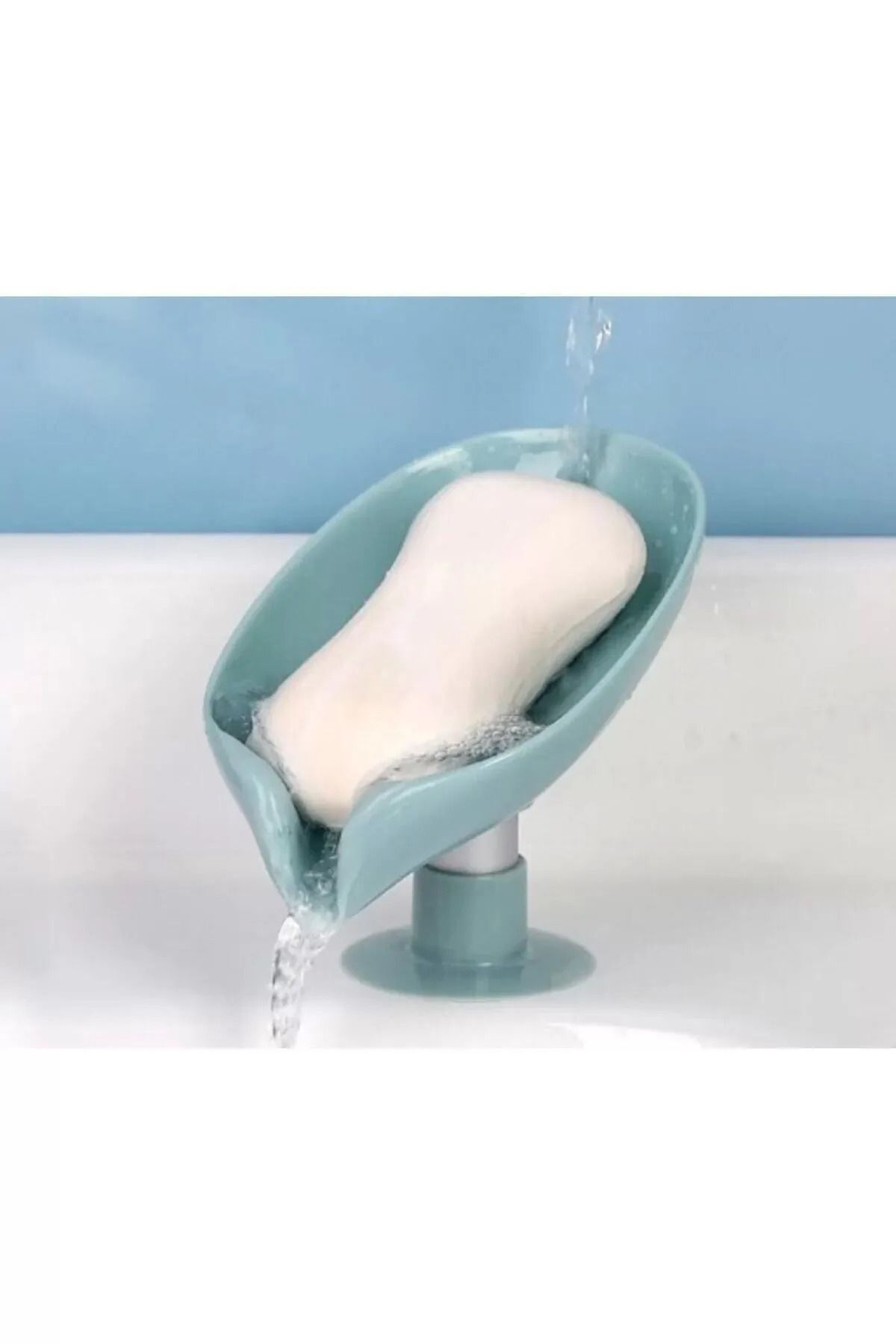 Kaşbaşı Home-Practical Suction Cup Soap Dish with Water Drain | Water Repellent Solid Soap Dispenser with Suction Cup 6