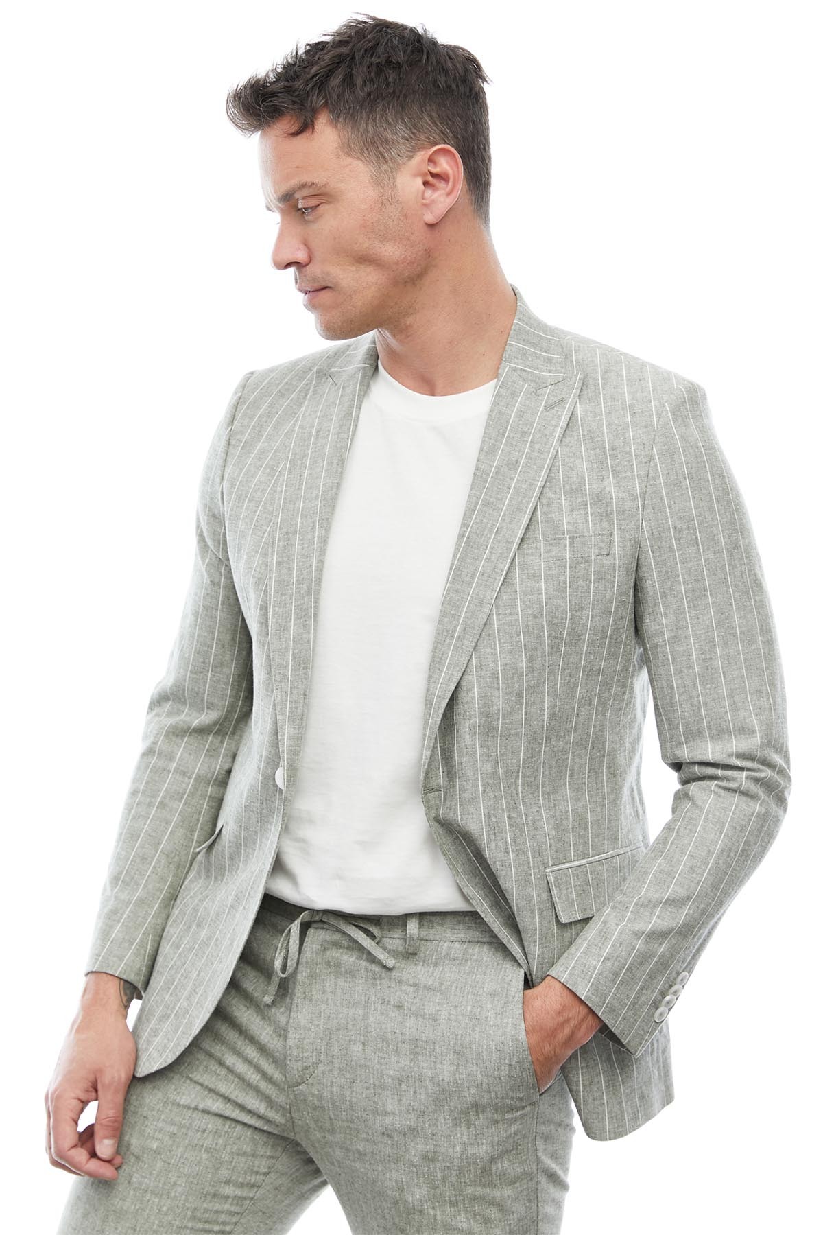 ژاکت مردانه خاکی PAULMARK | 32161123732I اورجینال - تصویر 7