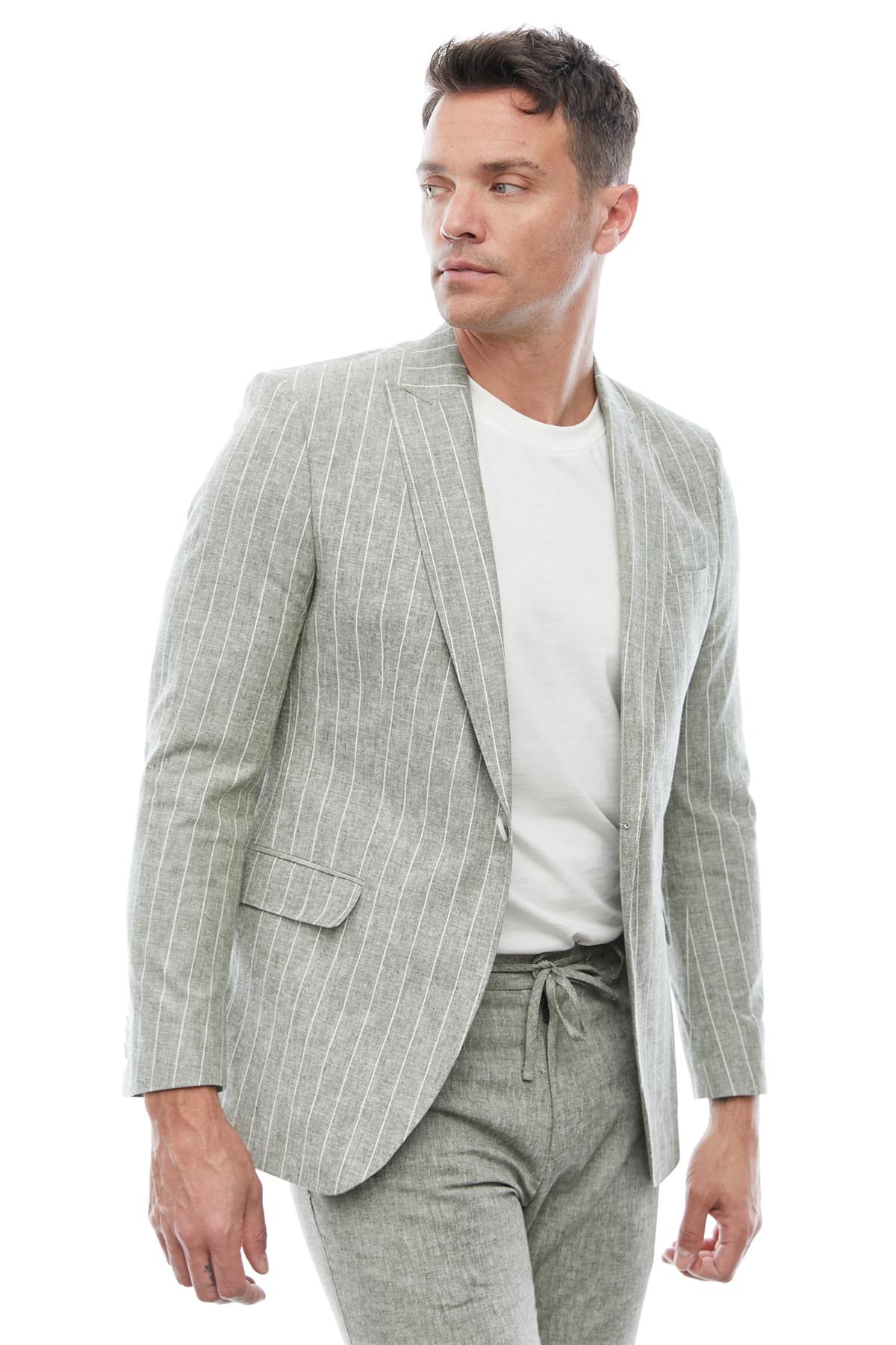 ژاکت مردانه خاکی PAULMARK | 32161123732I اورجینال - تصویر 8