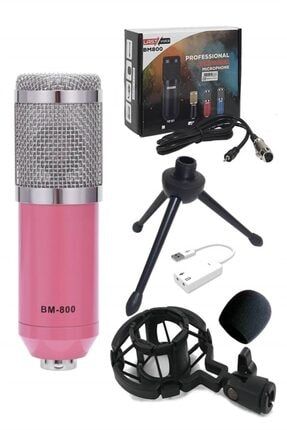 Bm800pink Pembe Condenser Stüdyo Mikrofon Seti (mini Stand + 7.1 Ses Kartı) 22838
