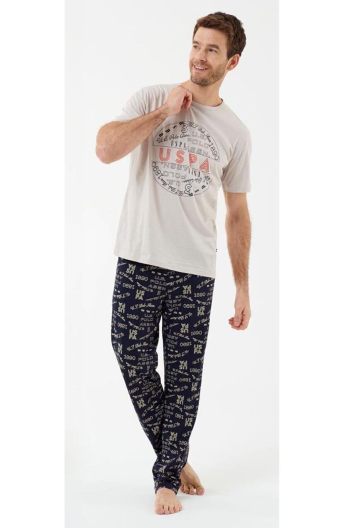 U.S. Polo Assn. ست لباس خواب آستین کوتاه مردانه 18415