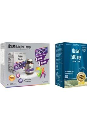 Daily One Energy 60(30x2) Tablet Ve Ocean Balık Yağı 500mg 60 Kapsül OrzaxSet